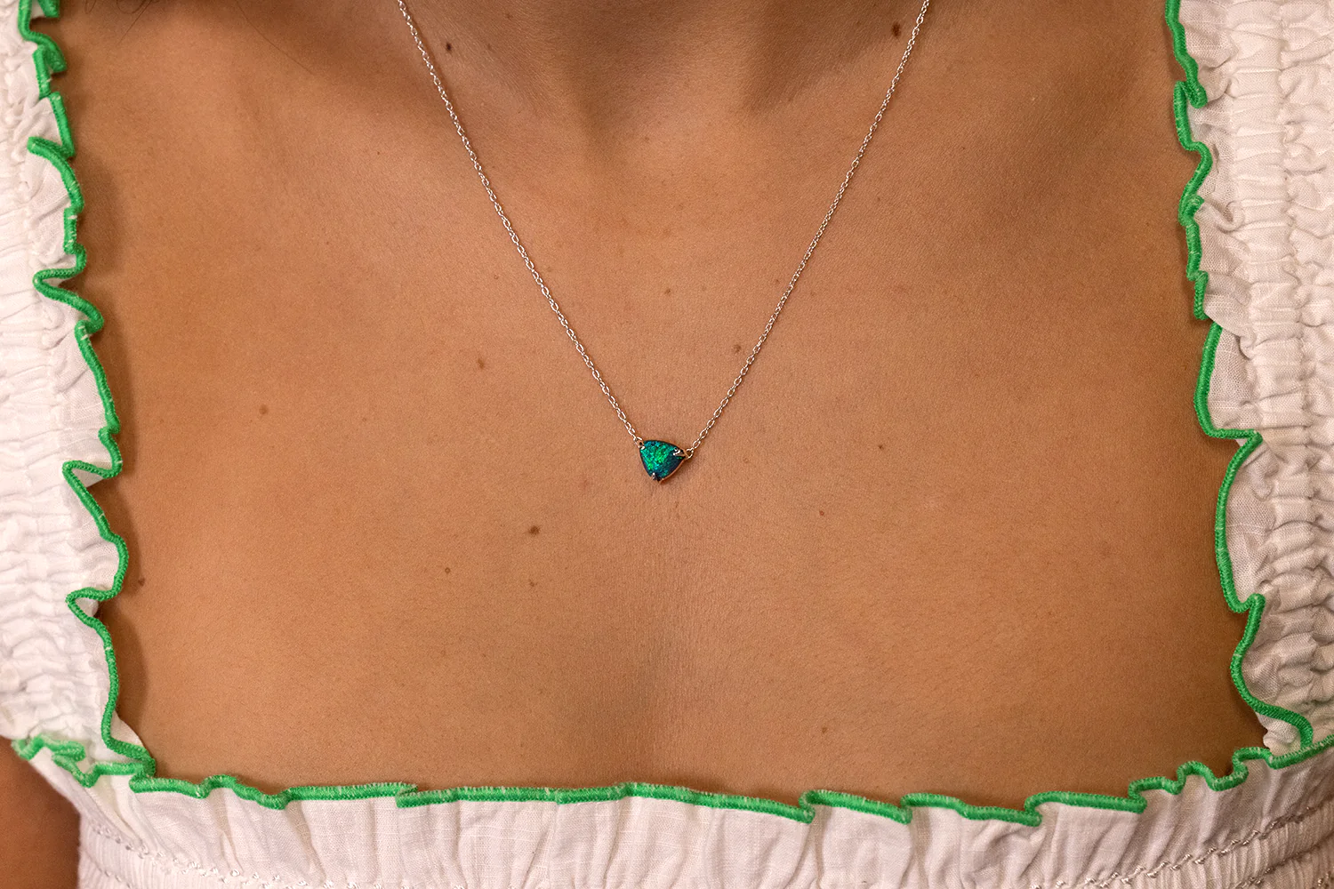 Ruthie Necklace Sterling Silver with 0.99ct Black Opal - Image 6