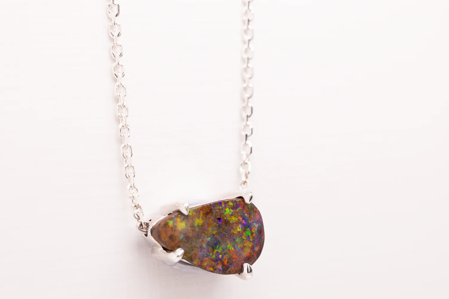 Ruthie Necklace Sterling Silver with 3.17ct Boulder Opal - Image 2