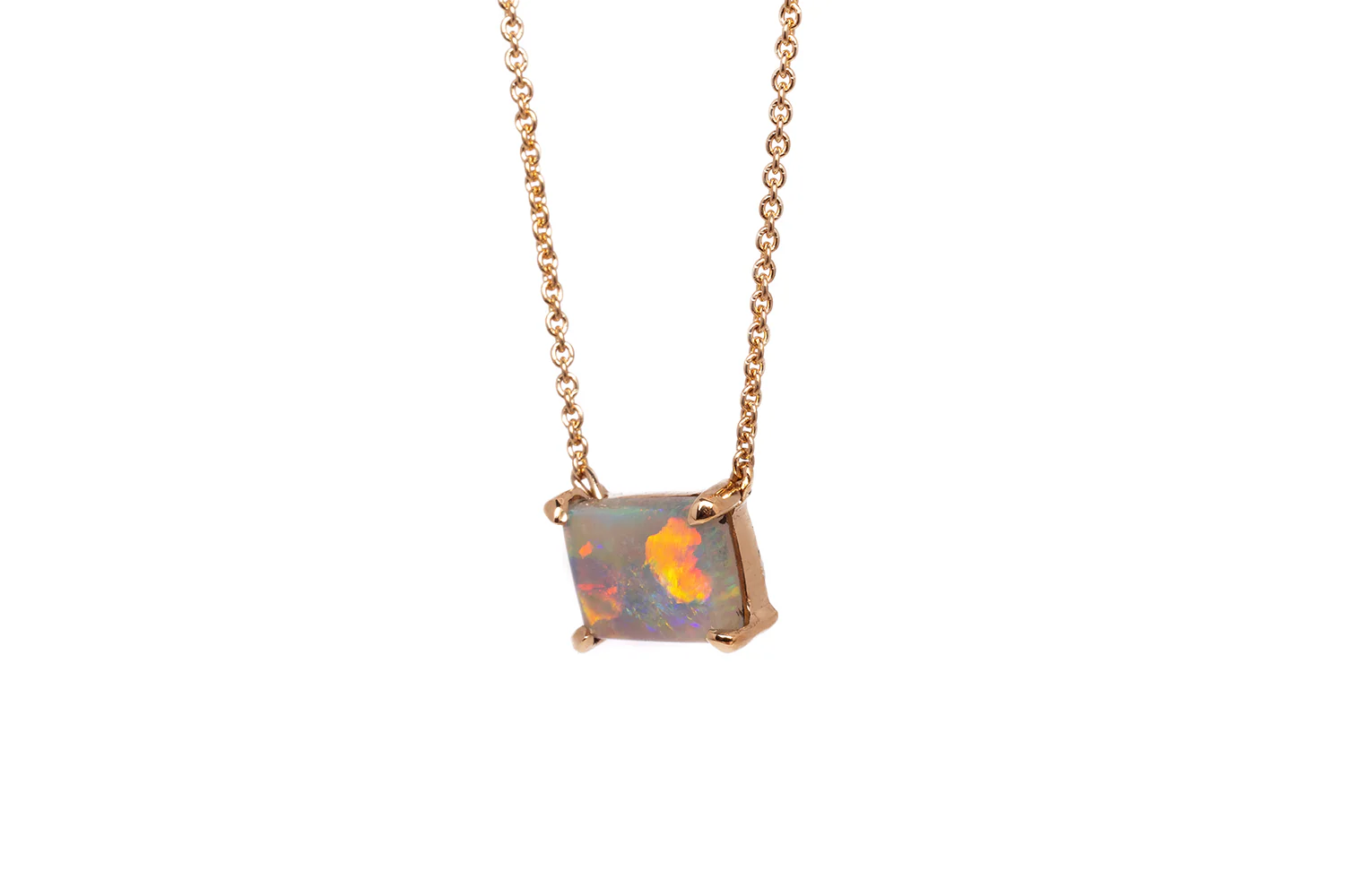 Ruthie Necklace Yellow Gold with 1.27ct Crystal Opal - Image 3