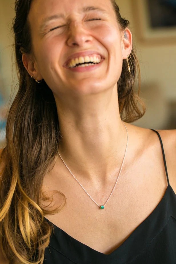 Ruthie Sterling Silver Necklace with 0.68 ct Dark Opal - Image 2