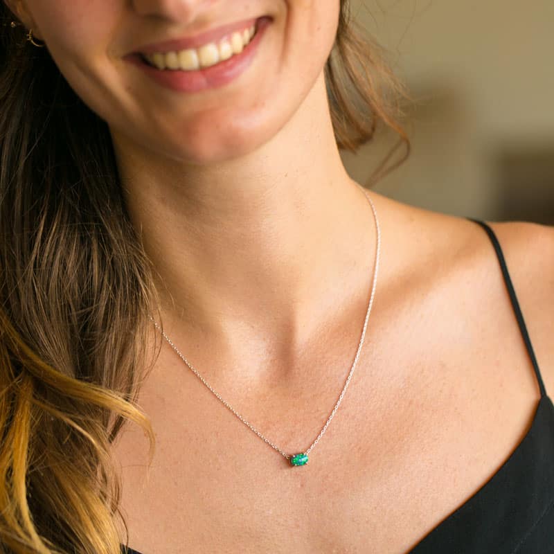 Ruthie Sterling Silver Necklace with 1.39ct Dark Opal - Image 3