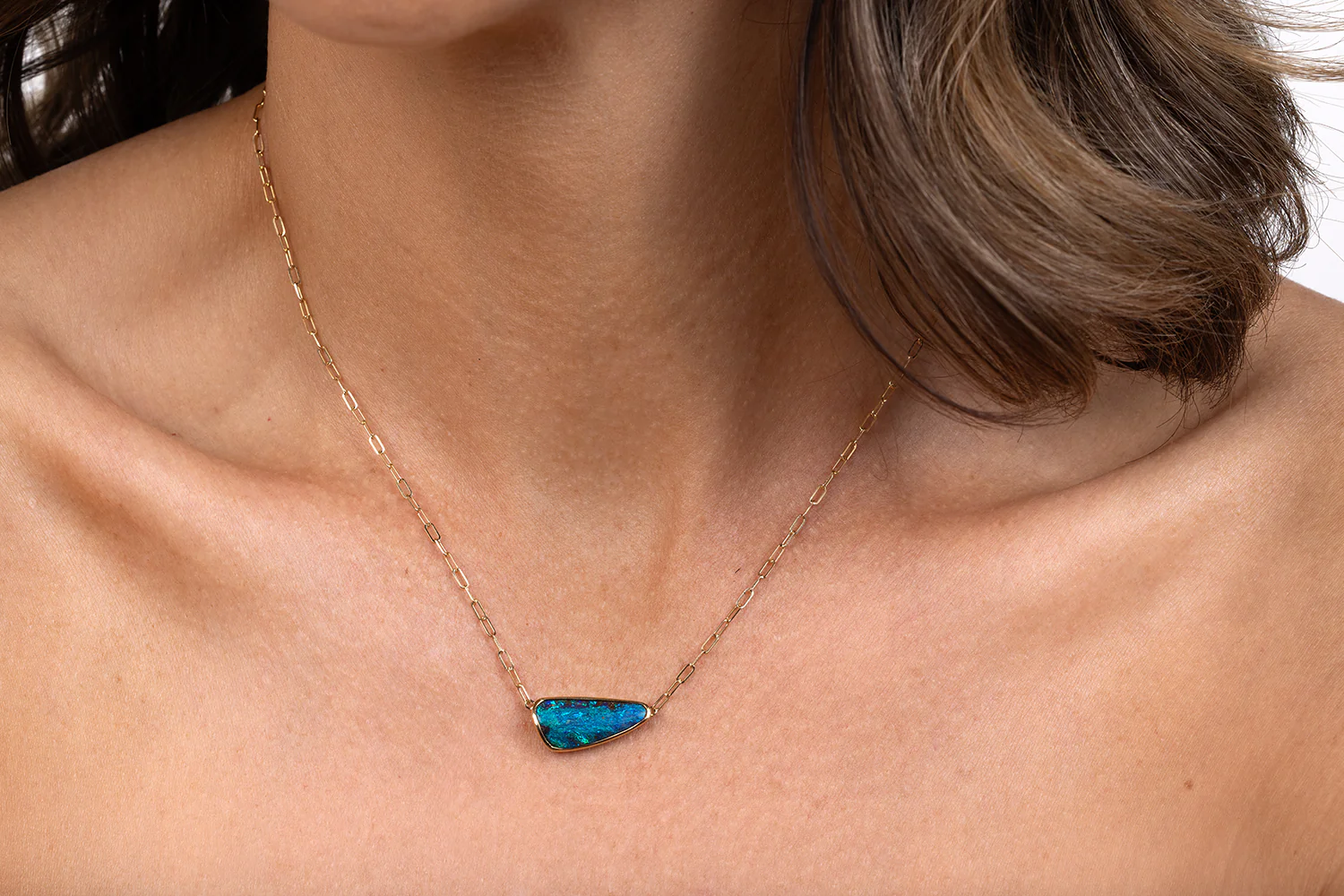 Spirit Gold Necklace — boulder opal - Image 2