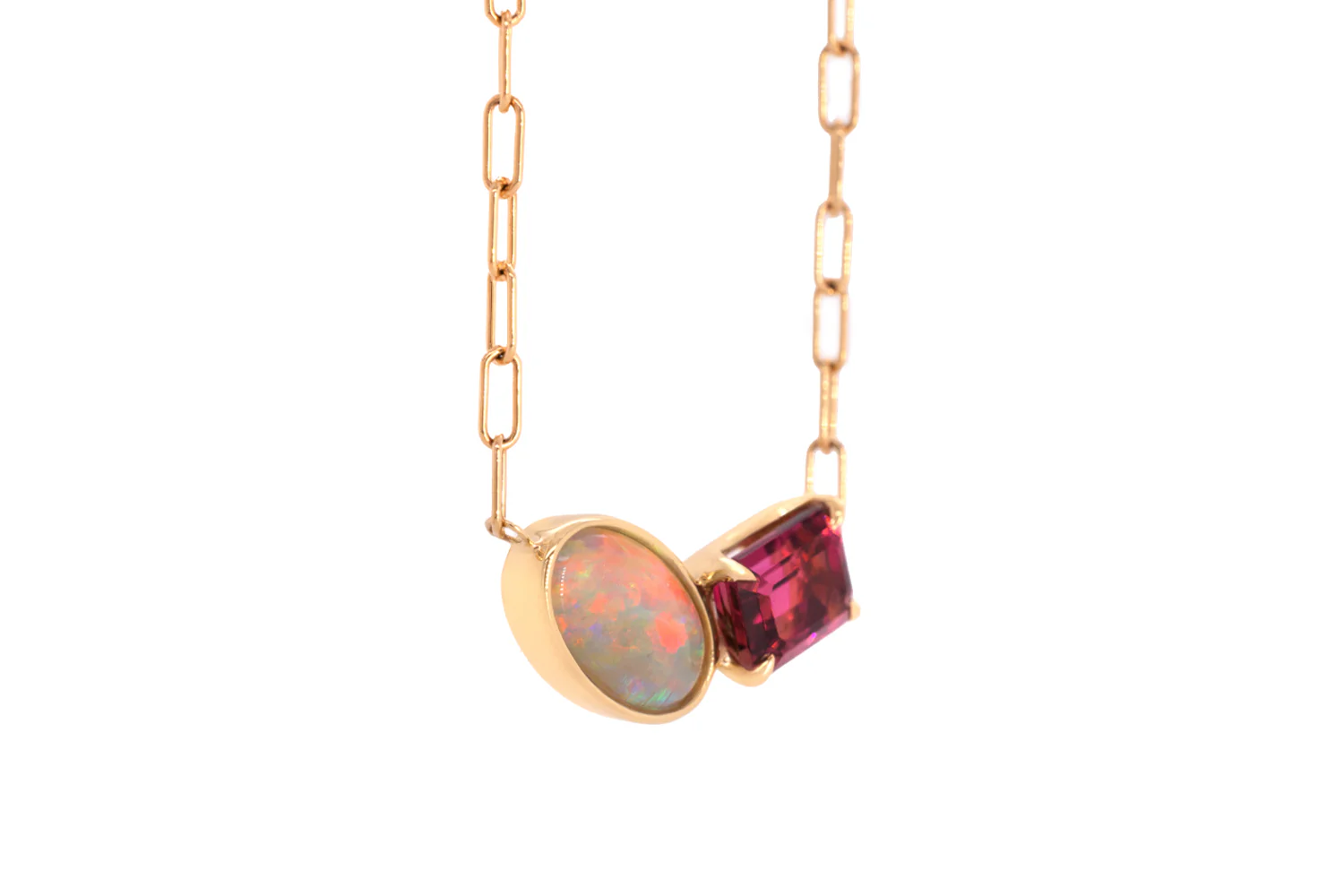 Spirit Gold Necklace — crystal opal & tourmaline - Image 3