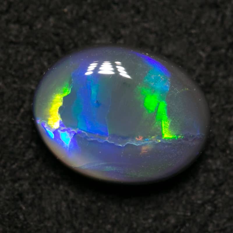 Stephanie 18kt Gold Ring with 0.50 Black Opal - Image 2