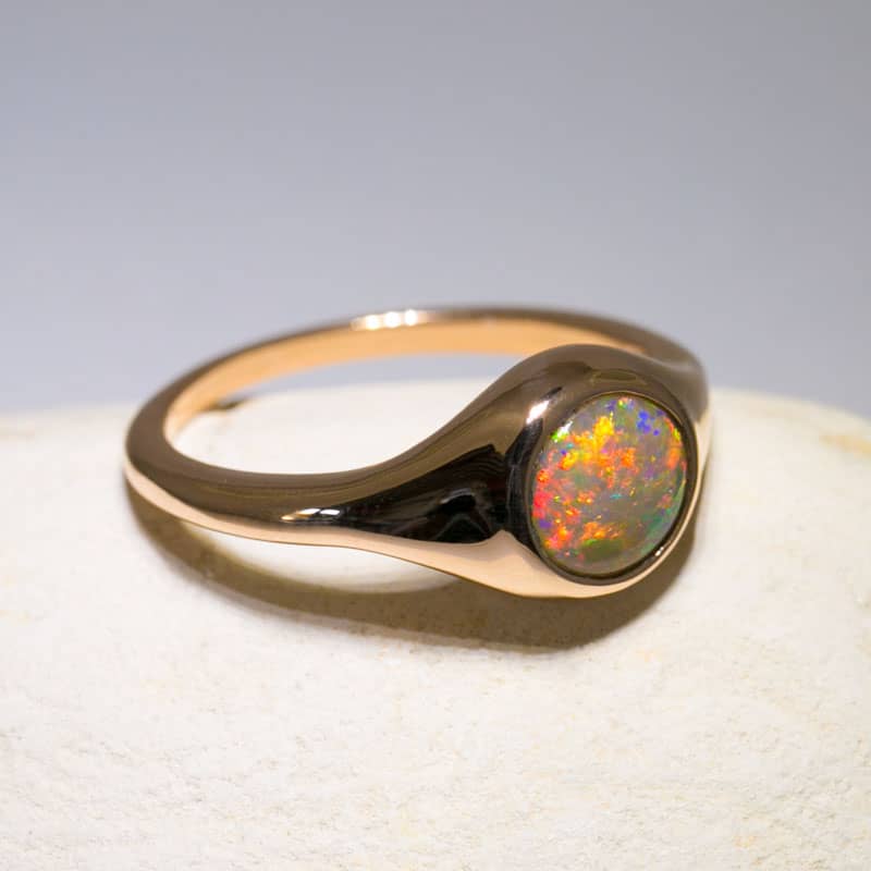 Stephanie 18kt Rose Gold Ring 0.79ct Dark Opal - Image 2