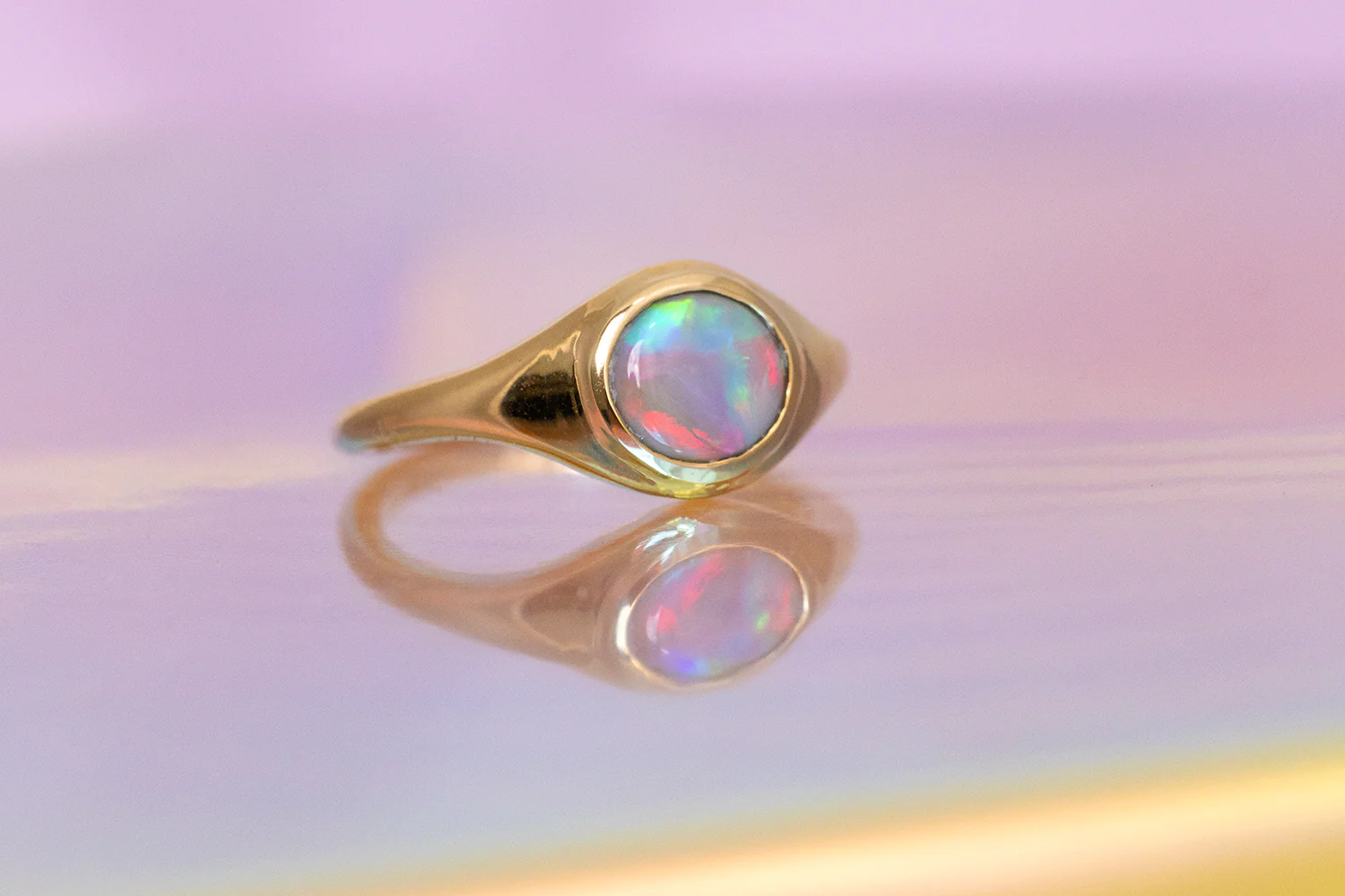 Stephanie Ring Gold with 1.08ct Dark Opal - Image 2