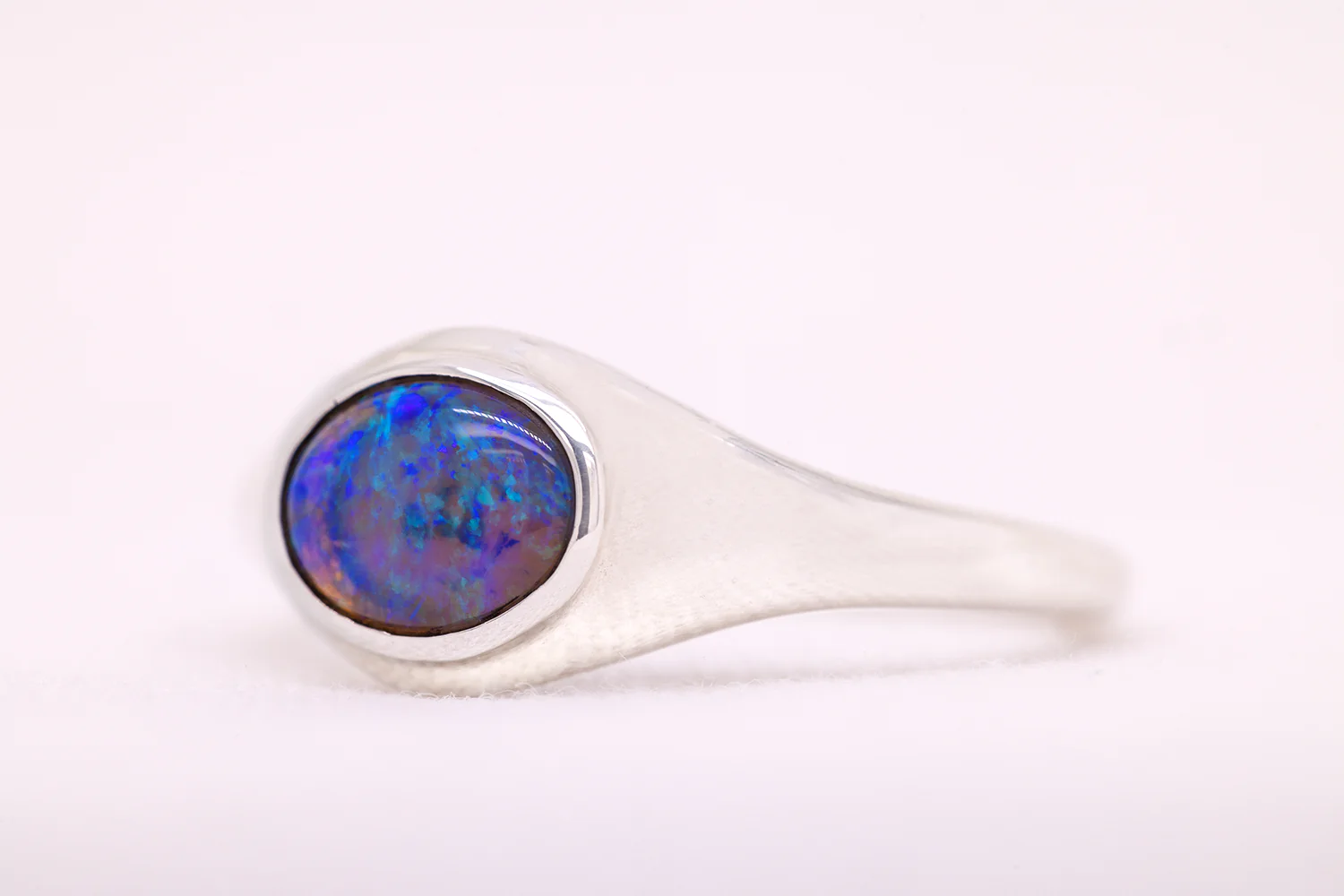 Stephanie Ring Sterling Silver with 0.80 ct Crystal Opal - Image 3