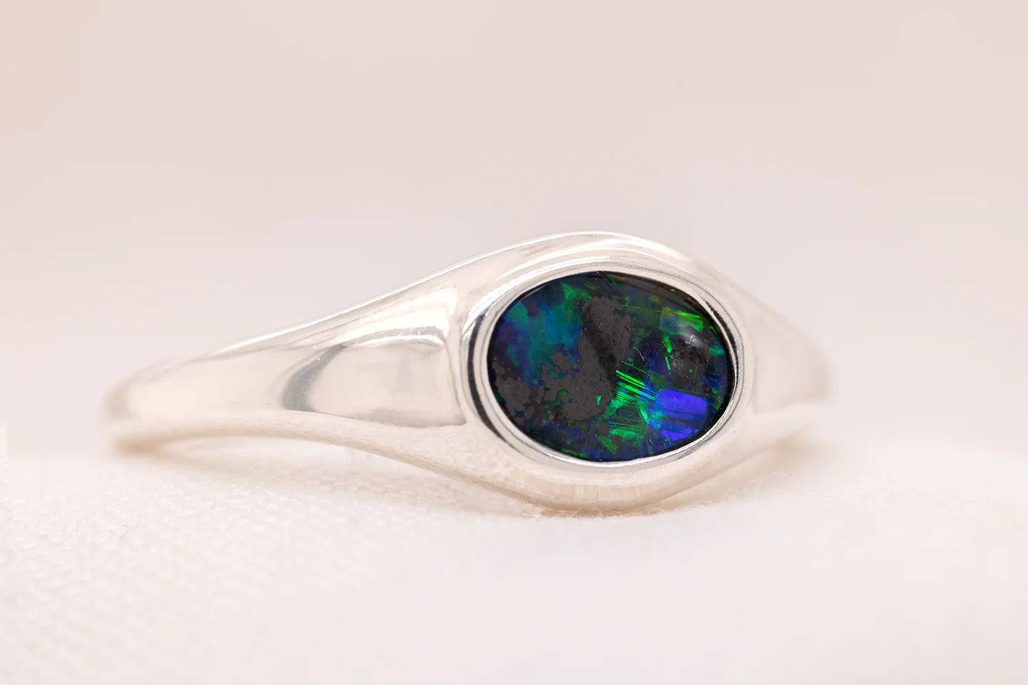 Stephanie Ring Sterling Silver with 0.87ct Boulder Opal - Image 3