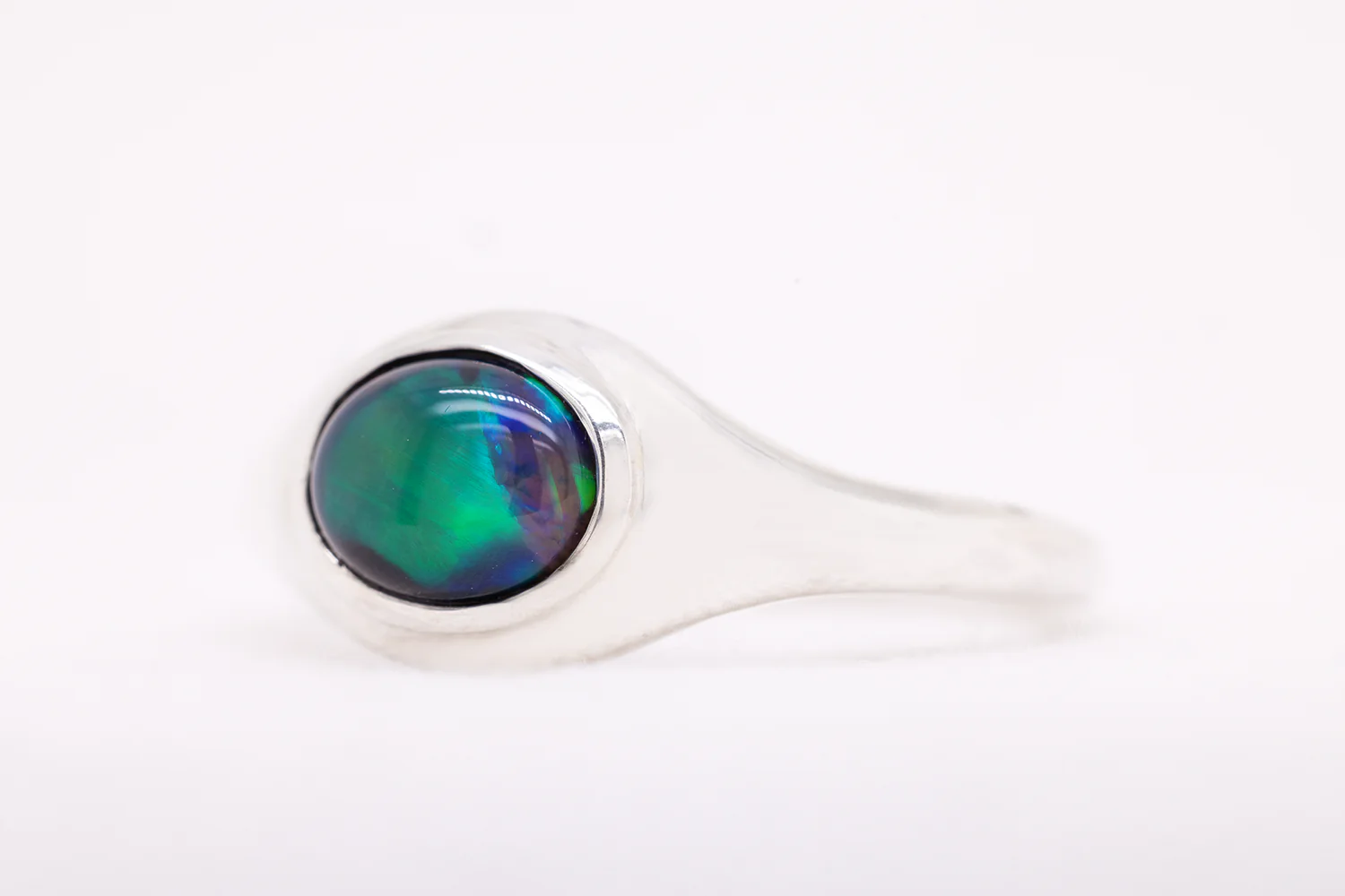 Stephanie Ring Sterling Silver with 1.15 ct Black Opal - Image 3