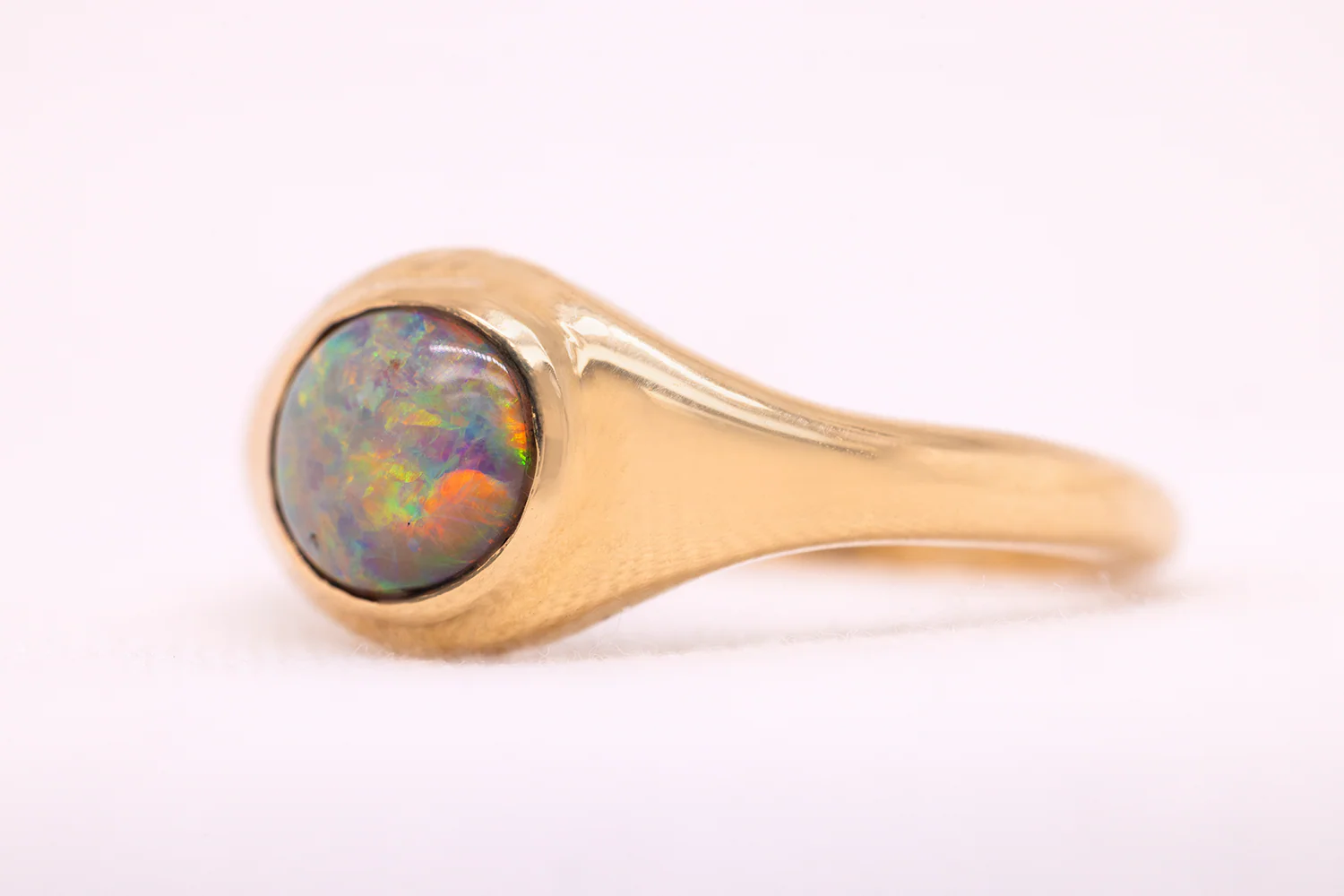 Stephanie Ring Yellow Gold with 1.03ct Dark Opal - Image 2