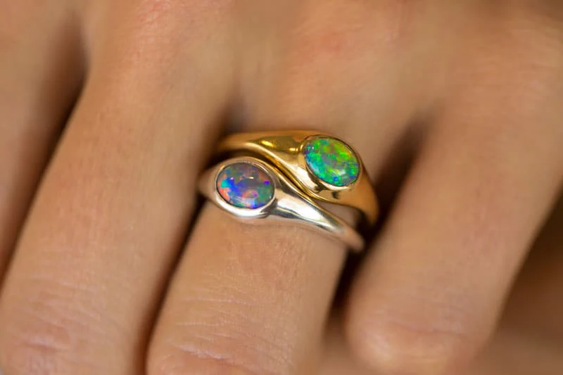 Stephanie Sterling Silver Ring with 0.71ct Dark Opal - Image 2