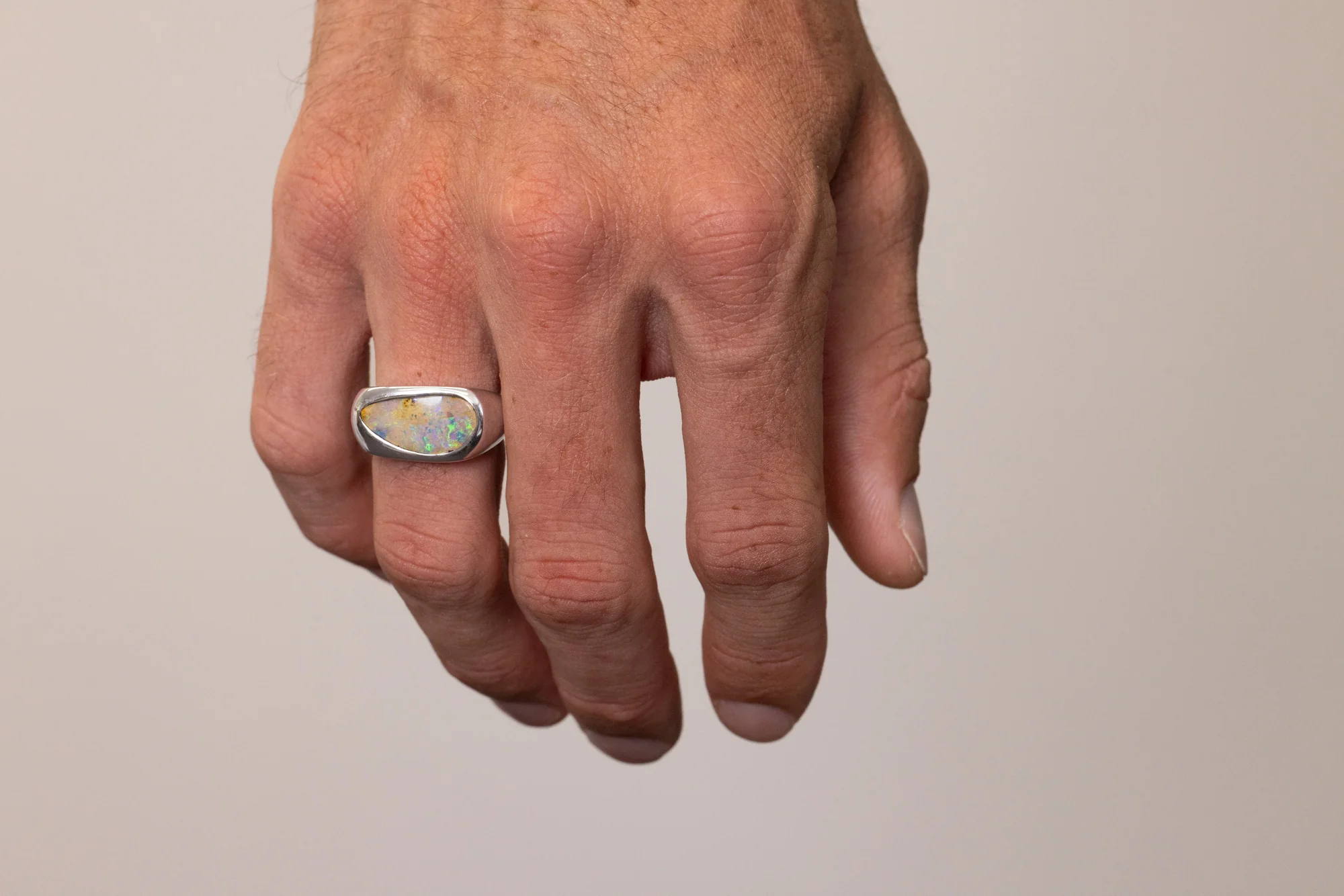 Sterling Silver 4.30 ct Boulder Opal Ring - Image 2