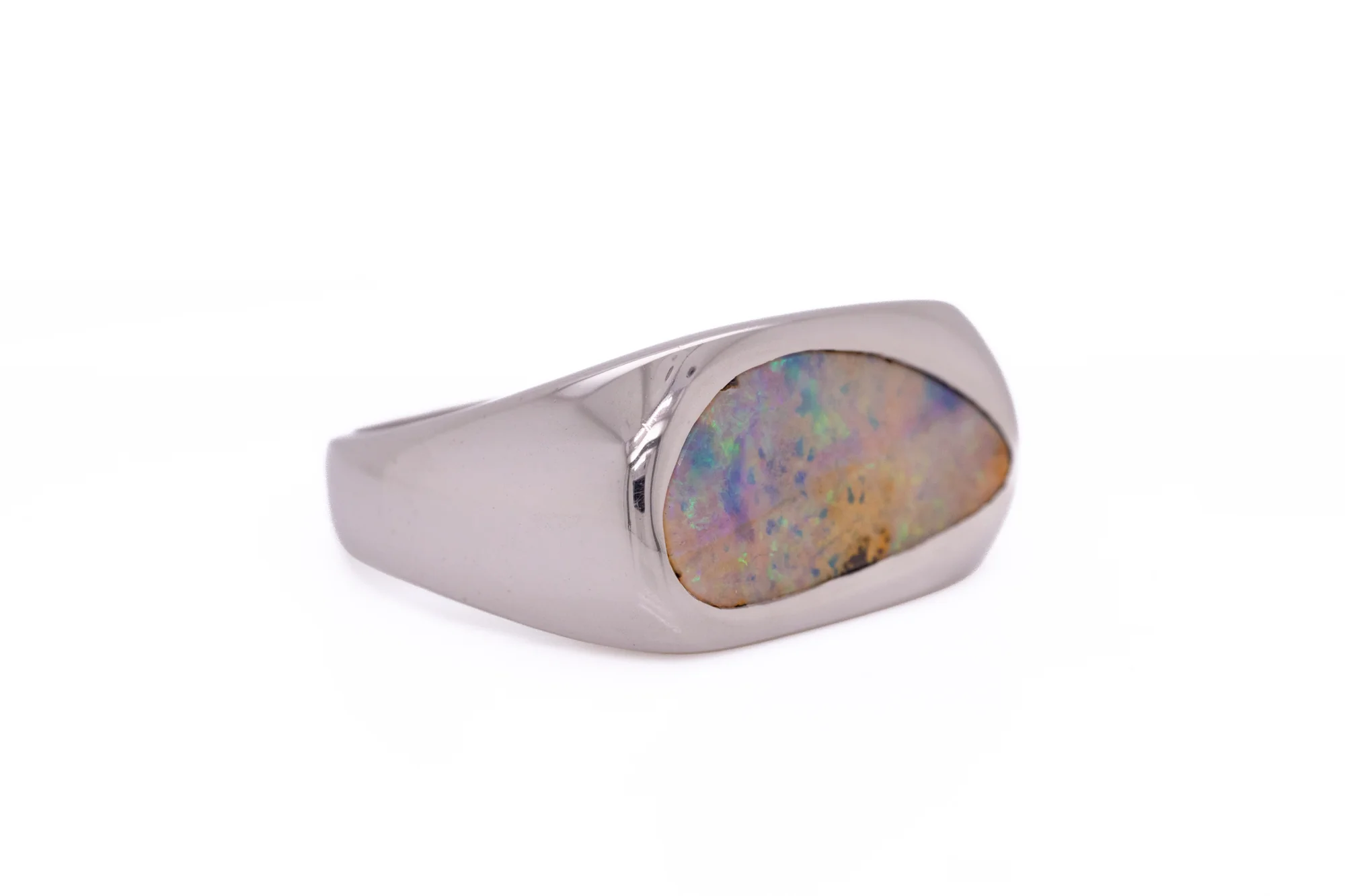 Sterling Silver 4.30 ct Boulder Opal Ring - Image 3