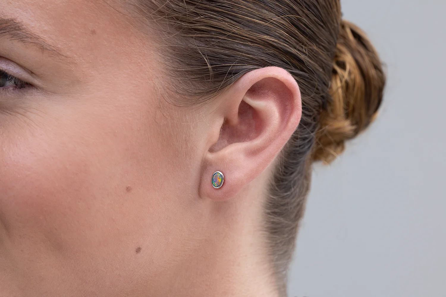 Stud Earrings Sterling Silver with 0.57ct Boulder Opals - Image 2
