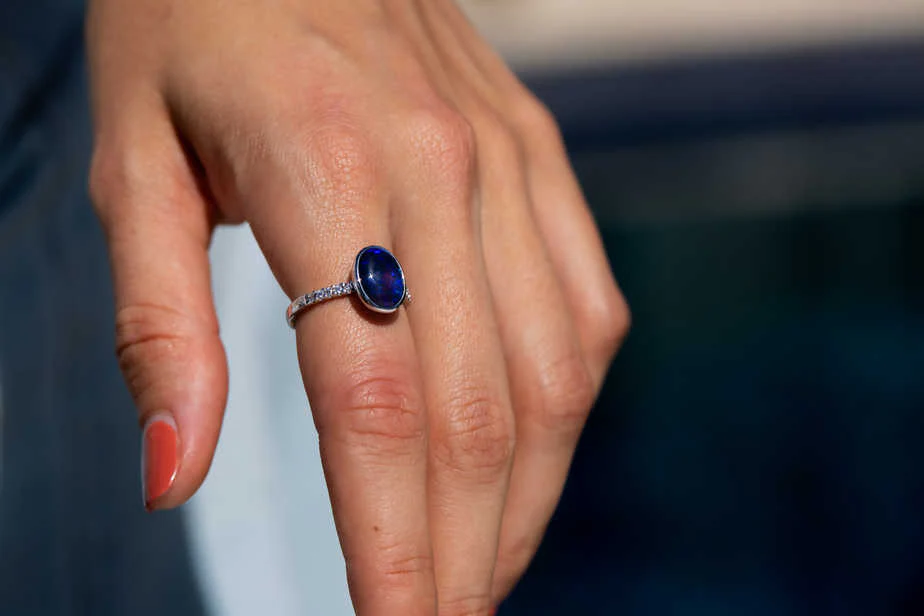 3nd instal: Tatiana 18kt White Gold Diamond and 2.44ct Black Opal Ring - Image 5