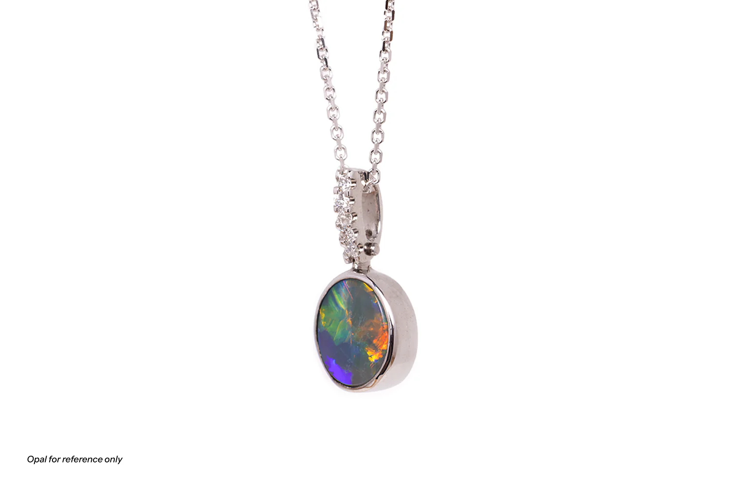 Tatiana Diamond Opal Pendant | Create Your Own Jewelry - Image 5
