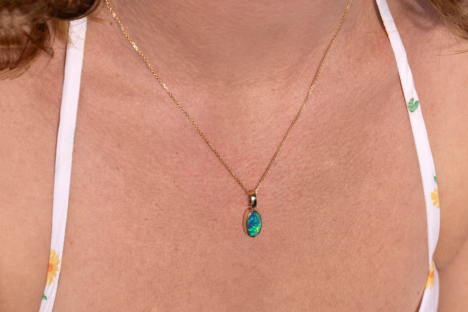 Tatiana Pendant Gold with 1.79 ct Black Opal - Image 3