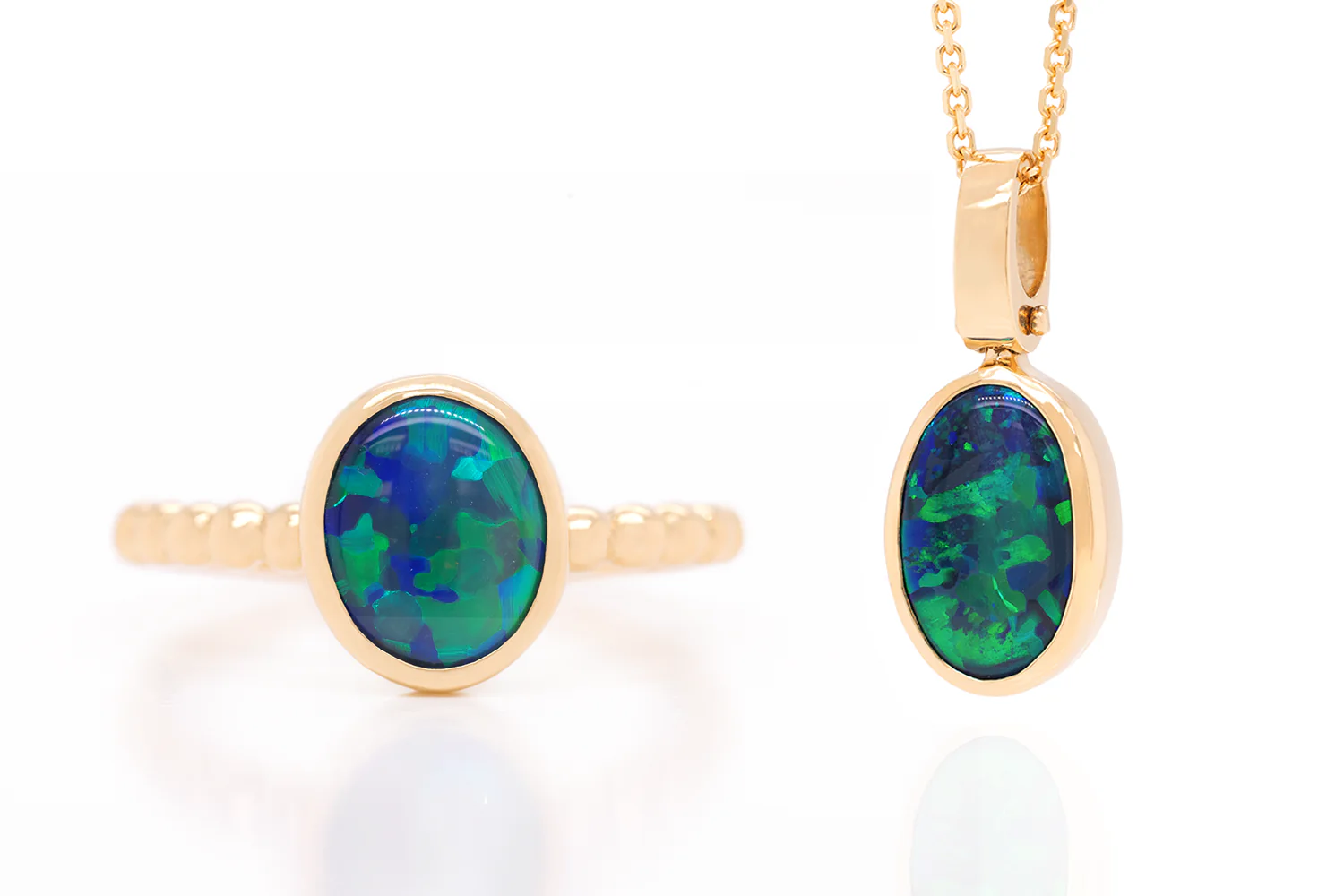Tatiana Pendant Gold with 2.12ct Black Opal - Image 5