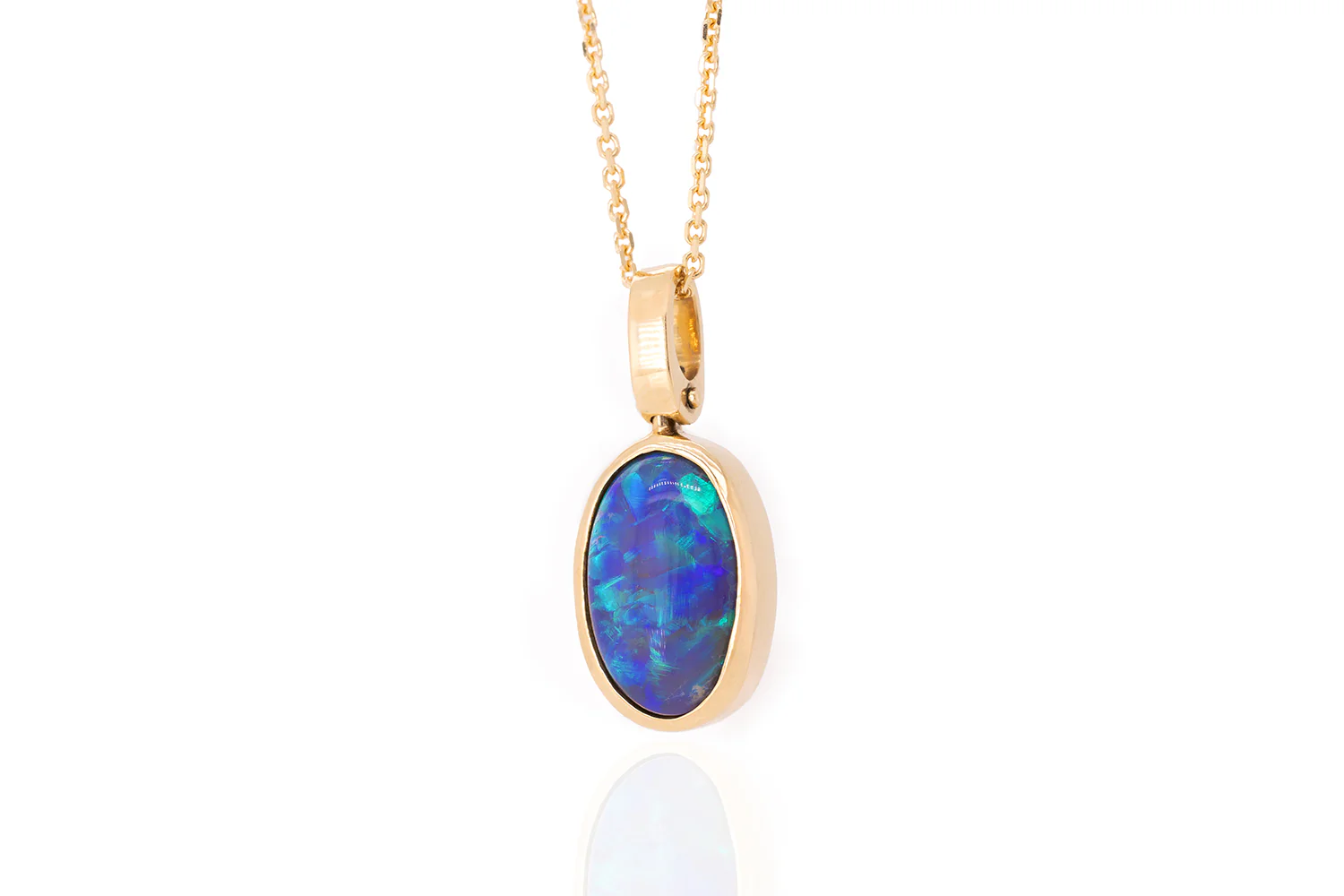 Tatiana Pendant Gold with 3.97ct Black Opal - Image 3