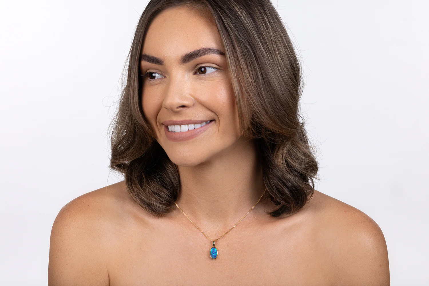 Tatiana Pendant Gold with 3.97ct Black Opal - Image 4