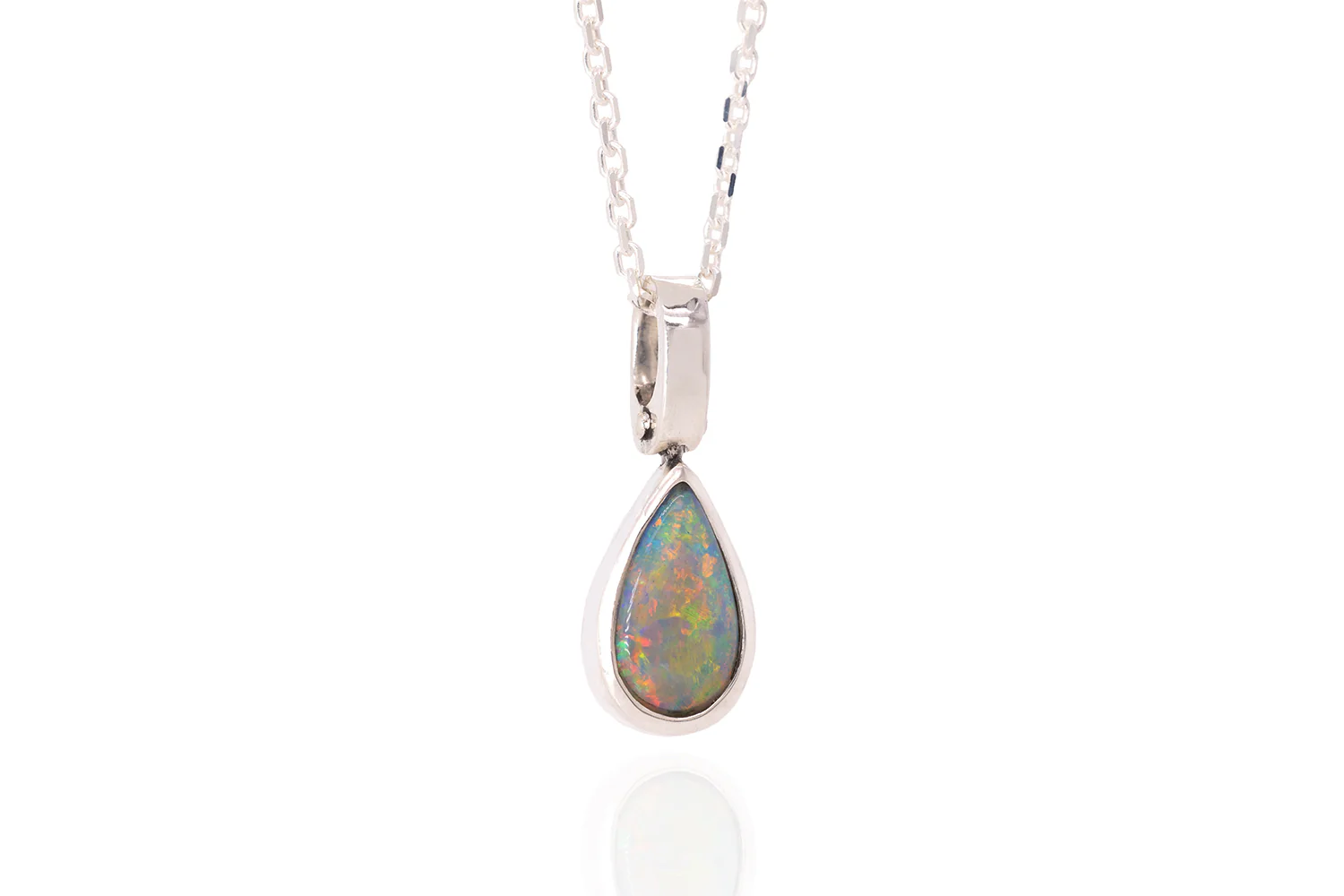 Tatiana — Sterling Silver 0.81 ct Crystal Opal Pendant - Image 5