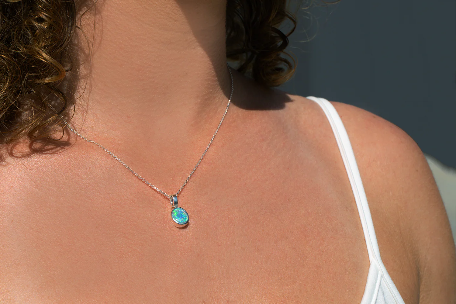 Tatiana Pendant Sterling Silver with 1.43ct Crystal Opal - Image 4