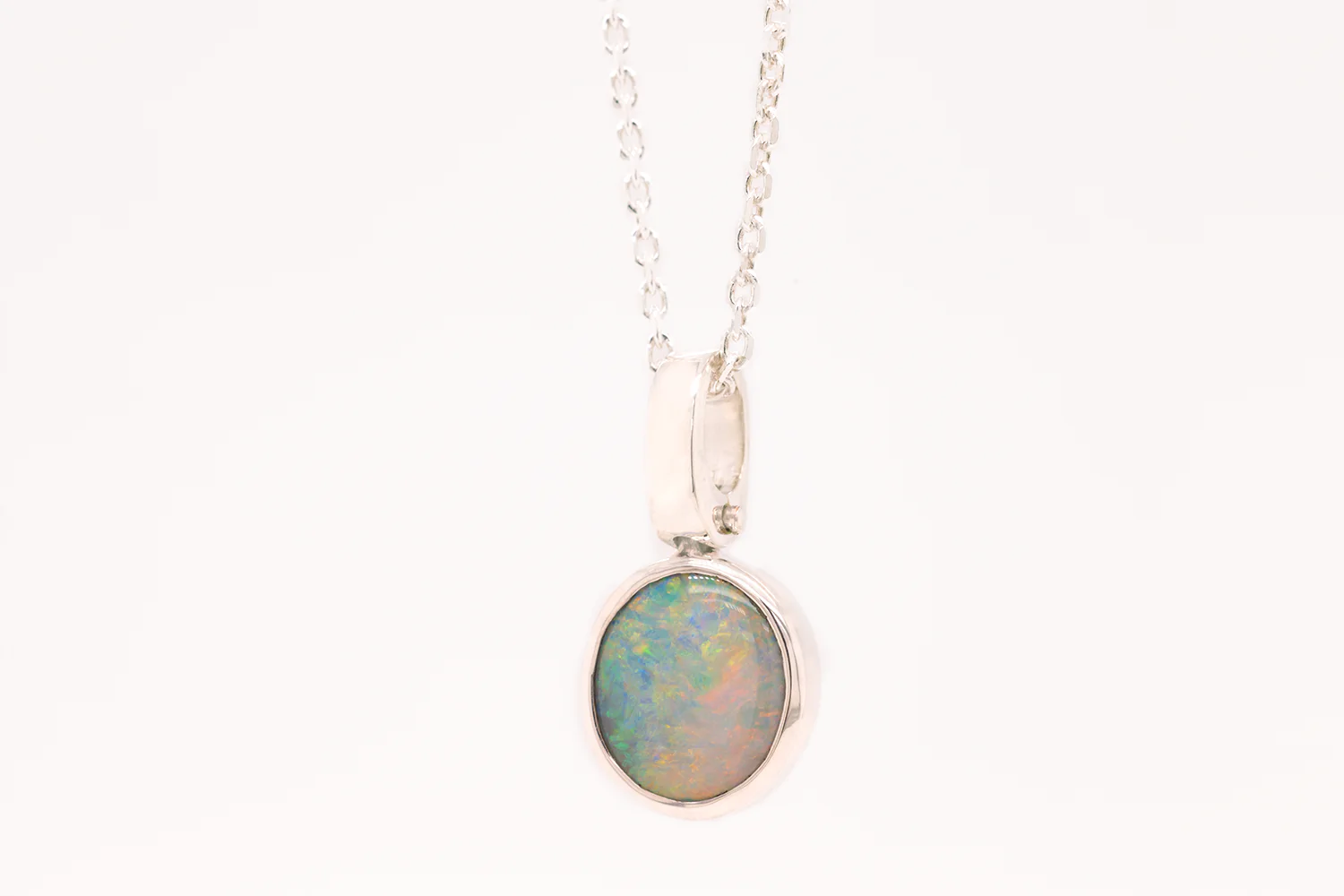 Tatiana Pendant Sterling Silver with 2.09ct White Opal - Image 3