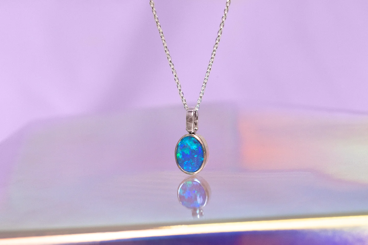 Tatiana Pendant Sterling Silver with 3.50ct Dark Opal - Image 2