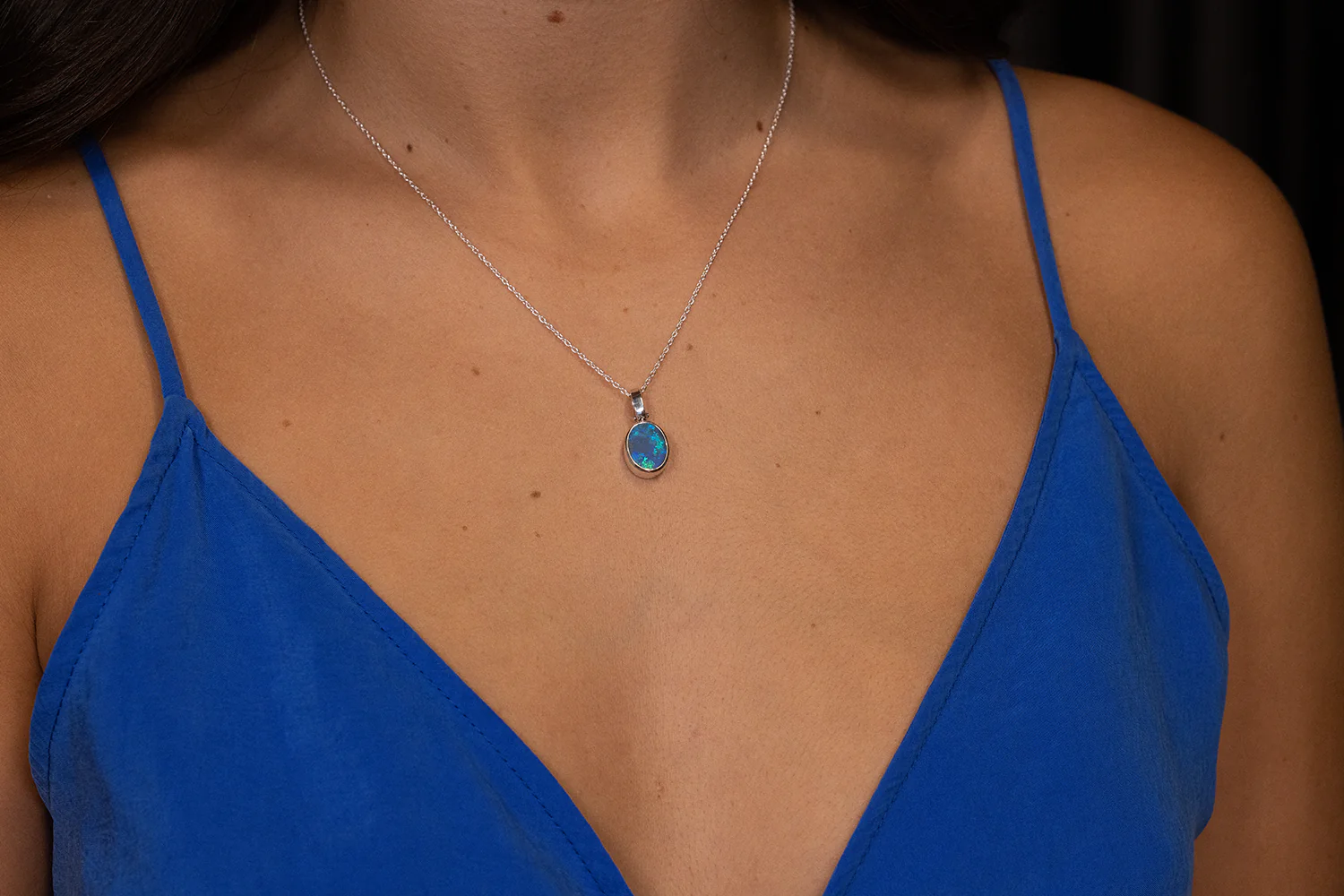 Tatiana Pendant Sterling Silver with 3.50ct Dark Opal - Image 5