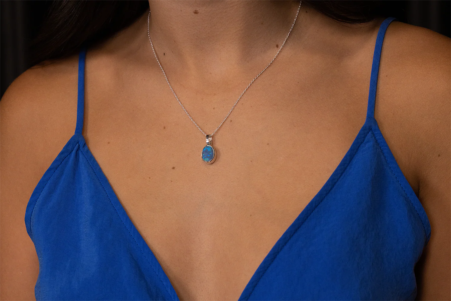 Tatiana Pendant Sterling Silver with 3.50ct Dark Opal - Image 8