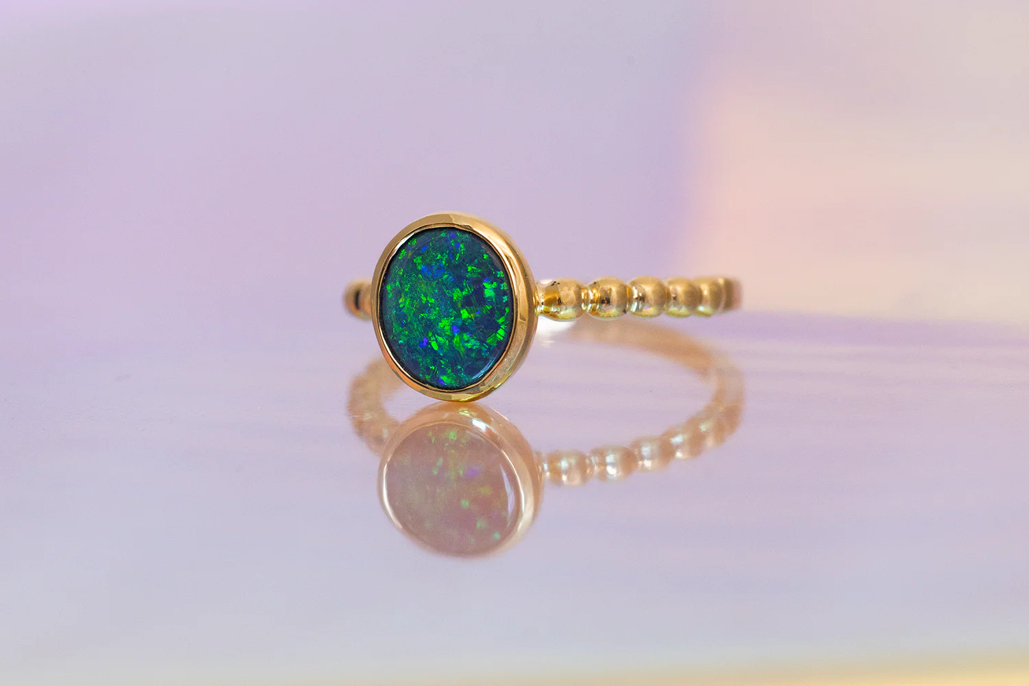 Tatiana Ring Gold with 1.07ct Black Opal - Image 2