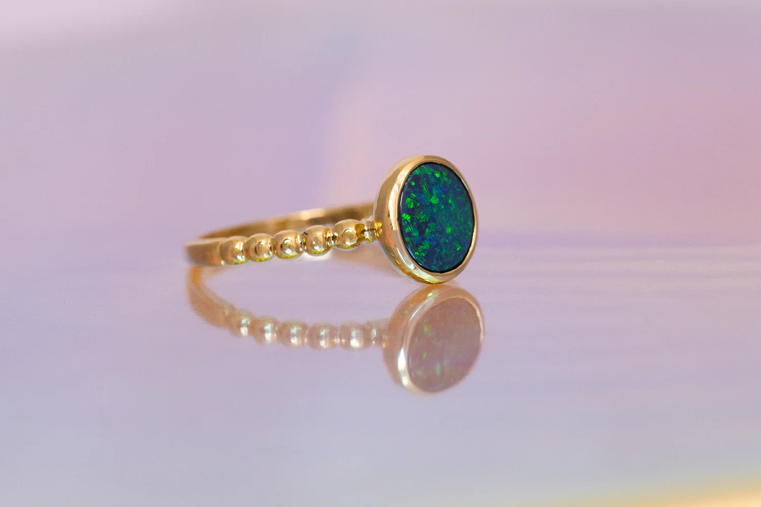 Tatiana Ring Gold with 1.07ct Black Opal - Image 3