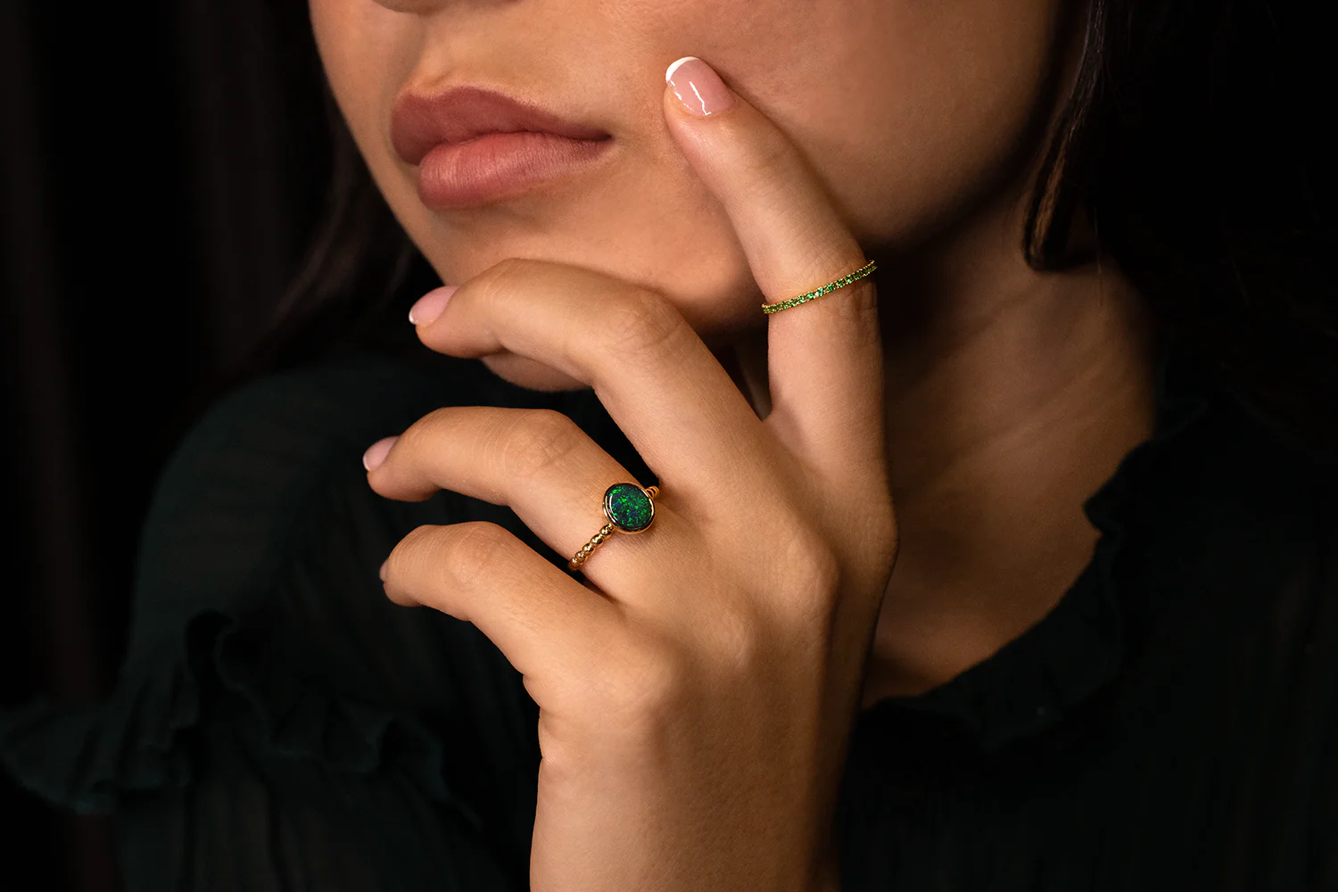 Tatiana Ring Gold with 1.07ct Black Opal - Image 5