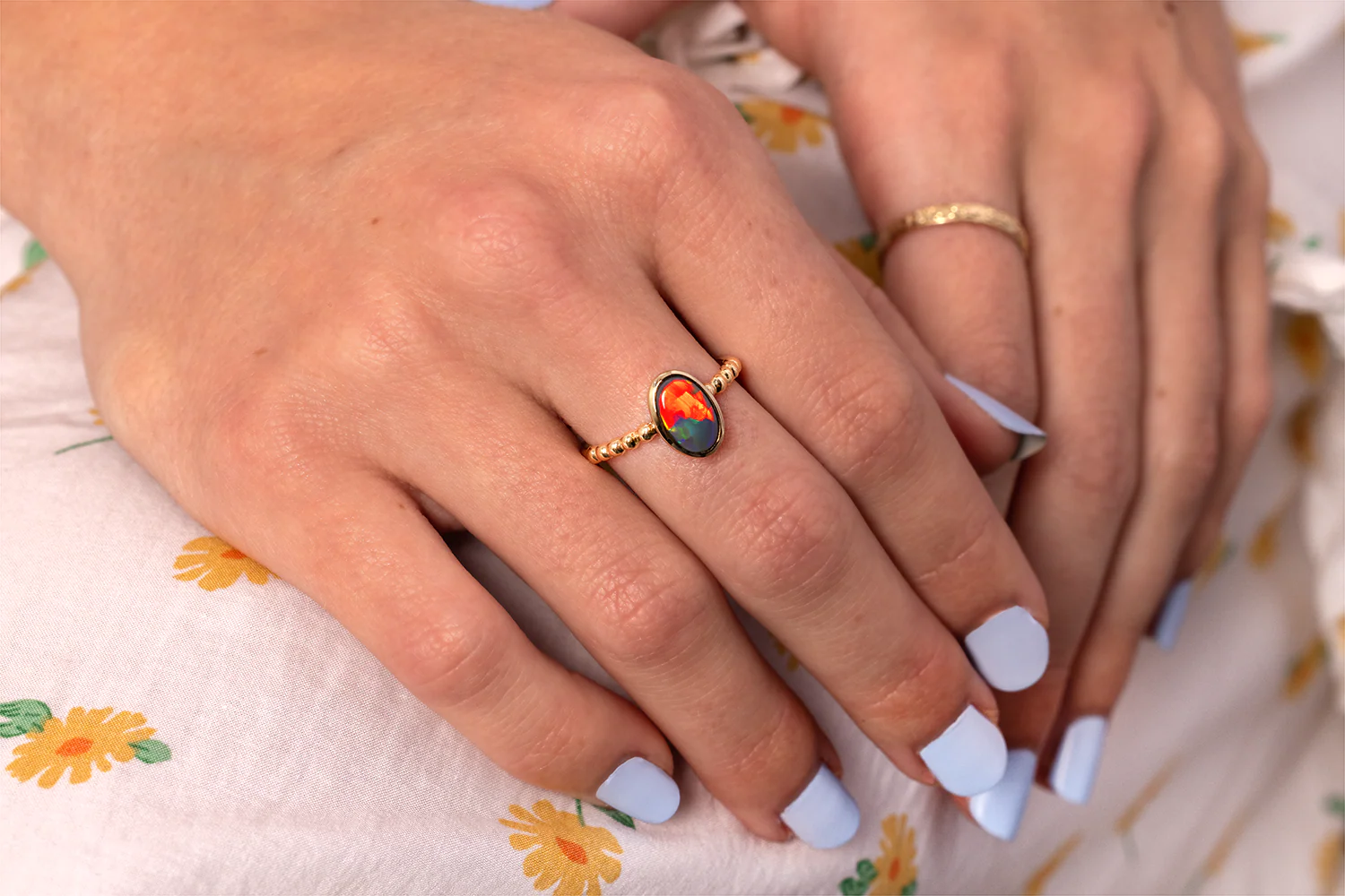 Tatiana Ring Gold with 1.27 ct dark opal - Image 2