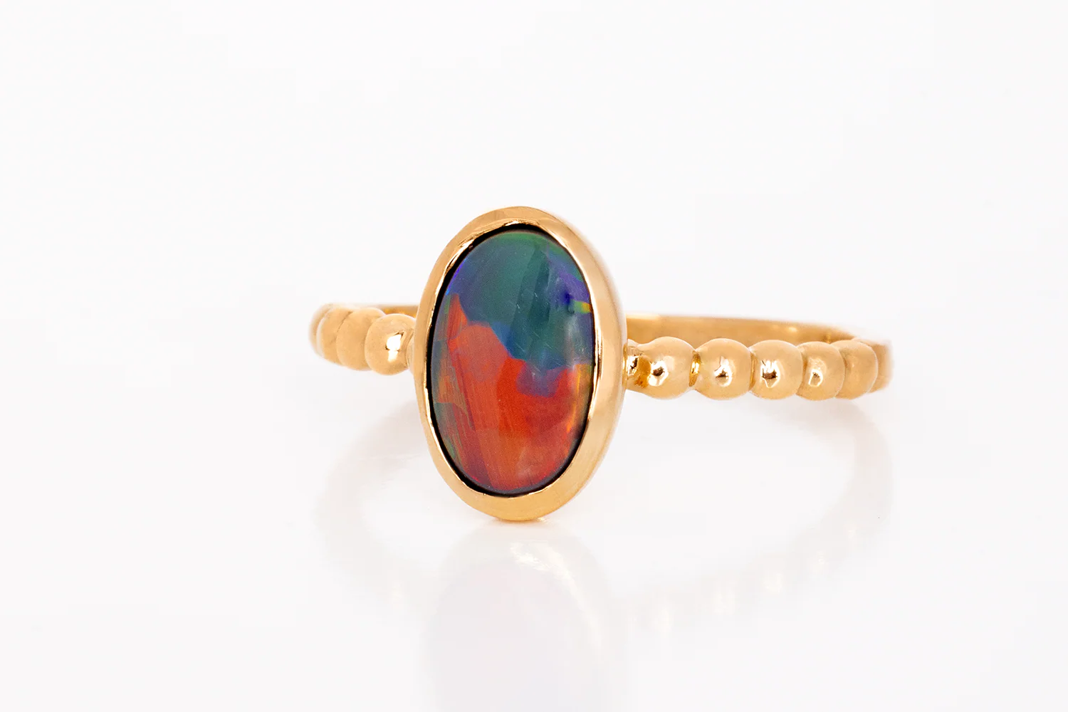 Tatiana Ring Gold with 1.27 ct dark opal - Image 4