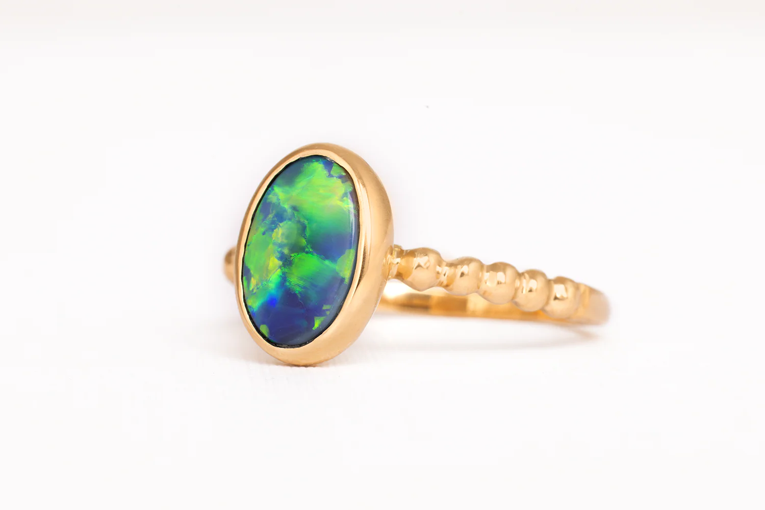 Tatiana Ring Gold with 1.53ct Black Opal - Image 2