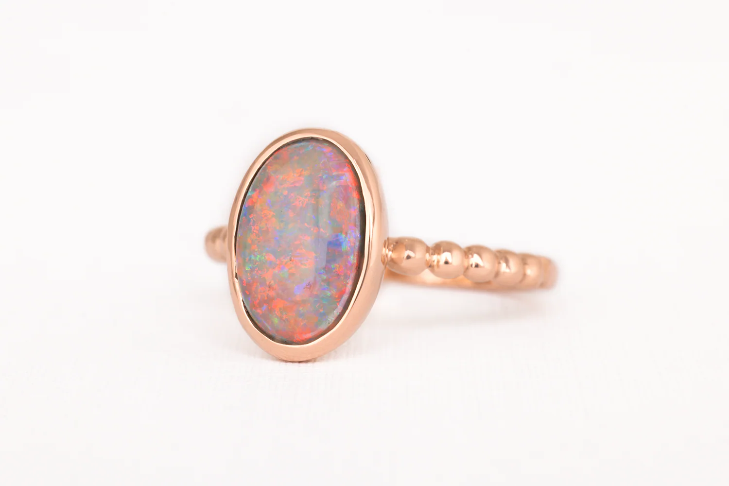 Tatiana Ring Rose Gold with 2.28ct Dark Opal - Image 2
