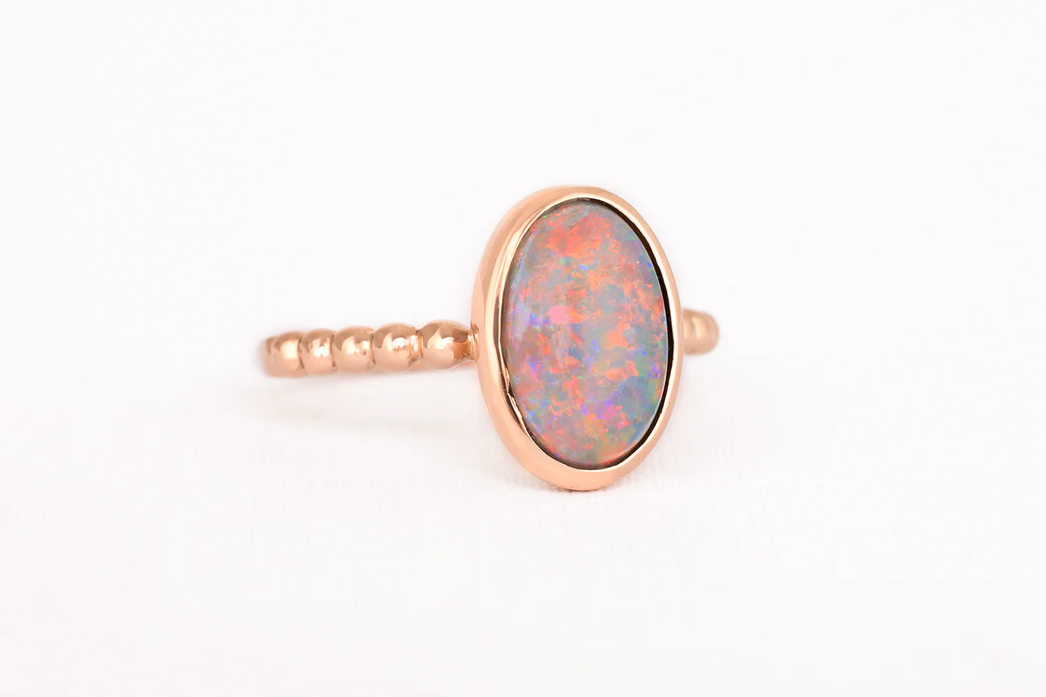 Tatiana Ring Rose Gold with 2.28ct Dark Opal - Image 3