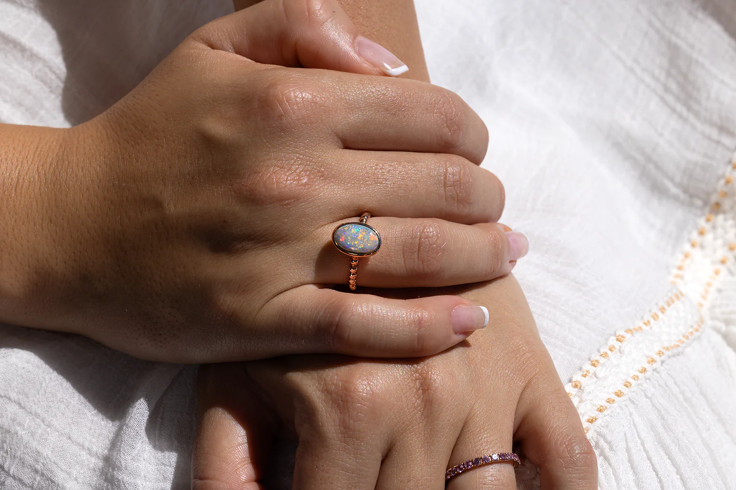 Tatiana Ring Rose Gold with 2.28ct Dark Opal - Image 4