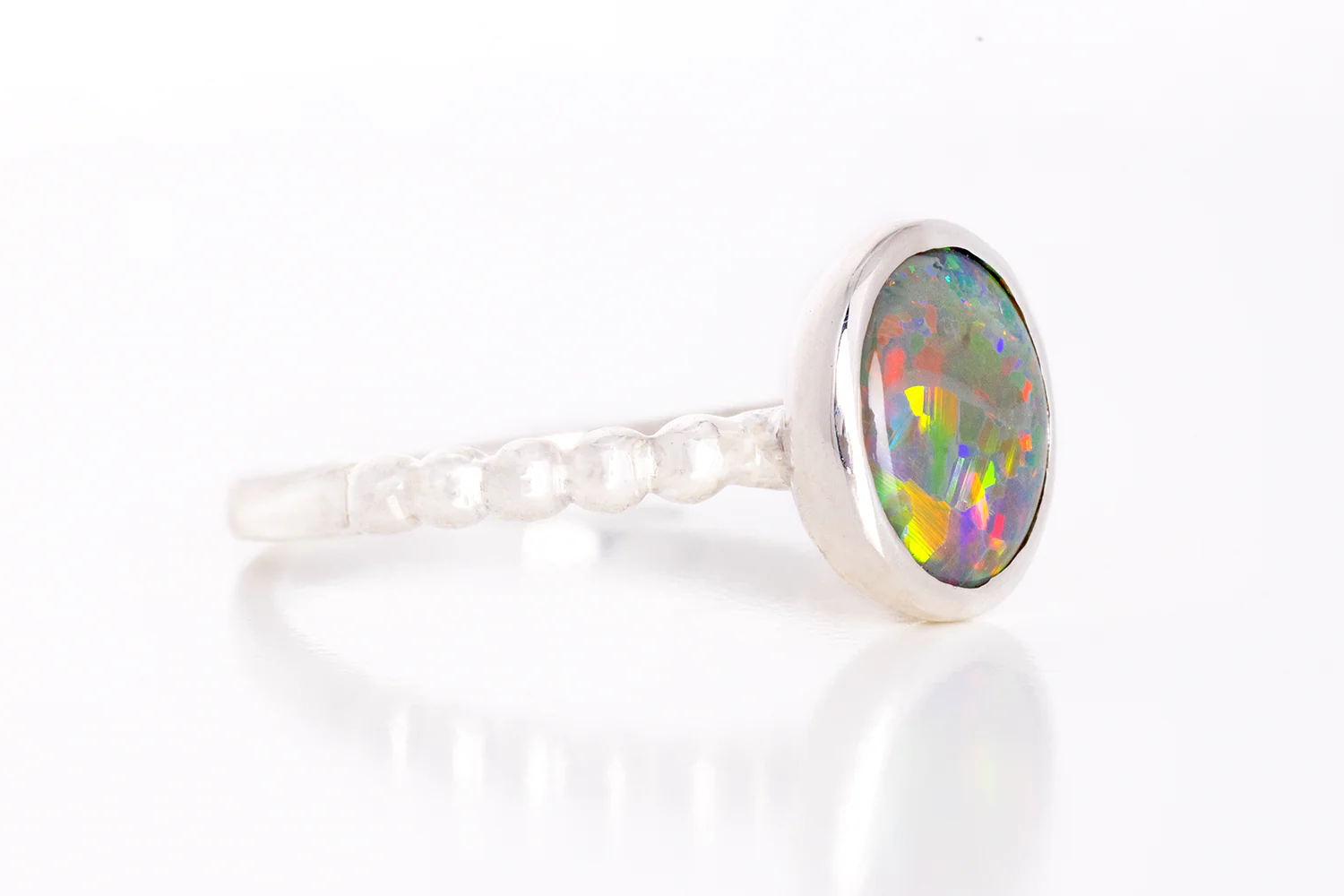 Tatiana Ring Sterling Silver with 1.02 ct Dark Opal - Image 2