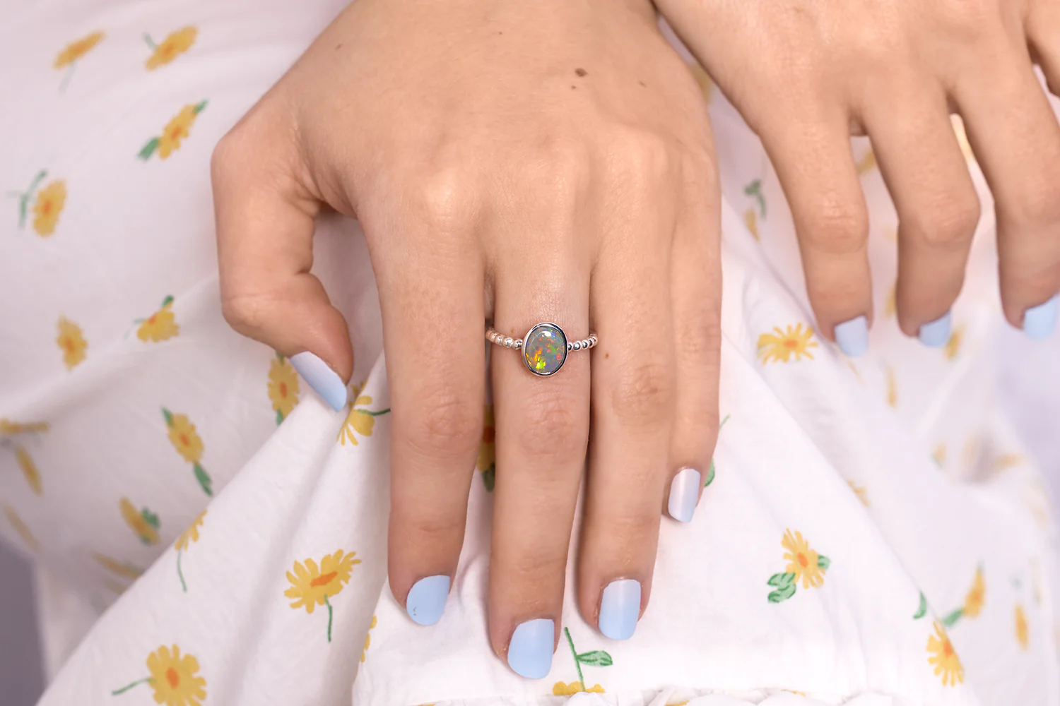 Tatiana Ring Sterling Silver with 1.02 ct Dark Opal - Image 3