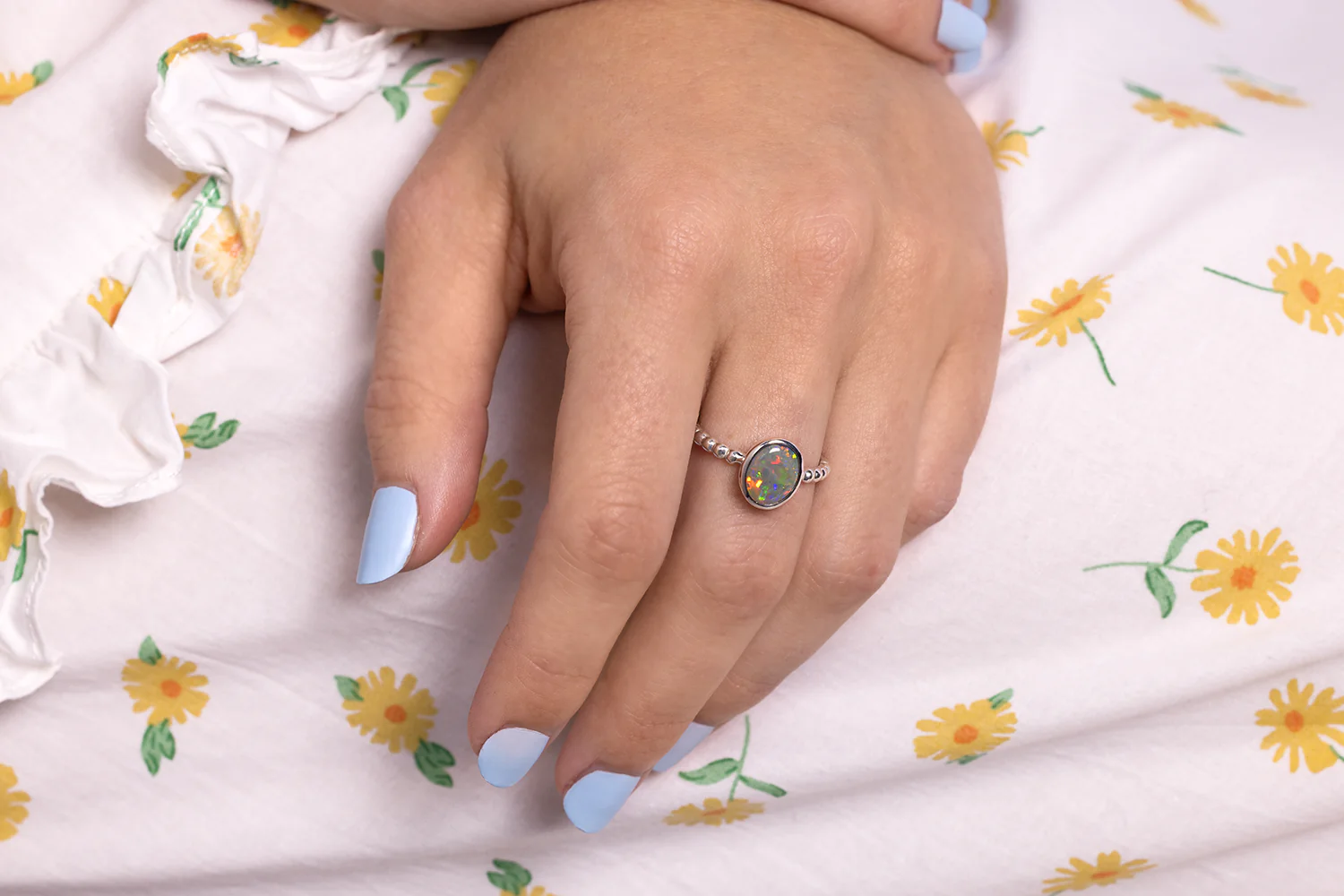 Tatiana Ring Sterling Silver with 1.02 ct Dark Opal - Image 4