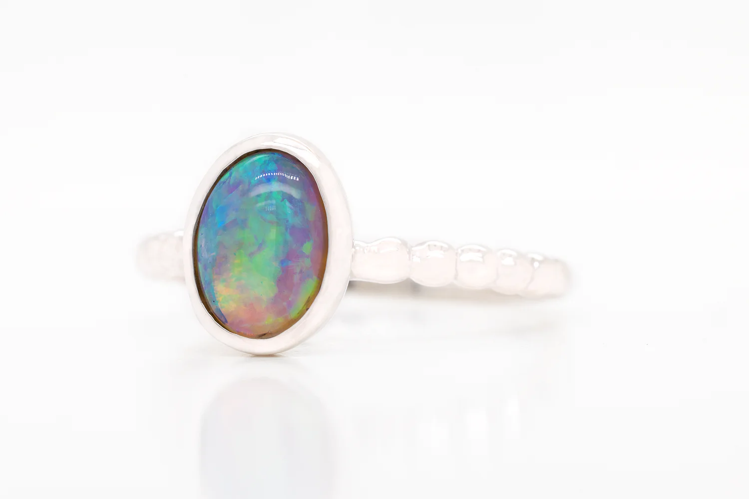 Tatiana Ring Sterling Silver with 1.11ct Crystal Opal - Image 2