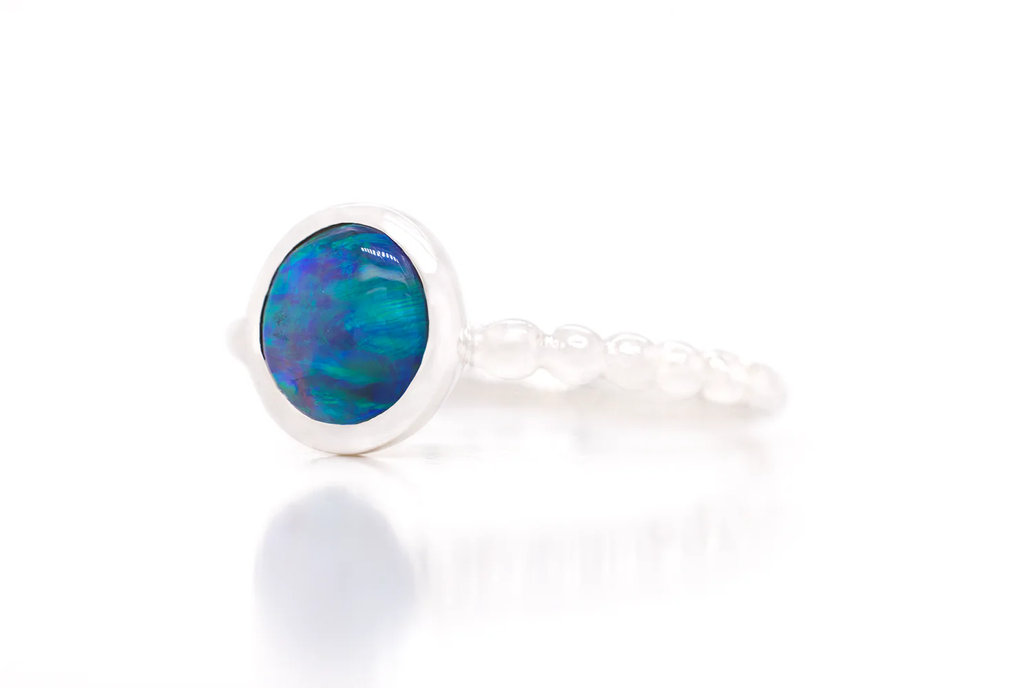 Tatiana Ring Sterling Silver with 1.11ct Dark Opal - Image 3