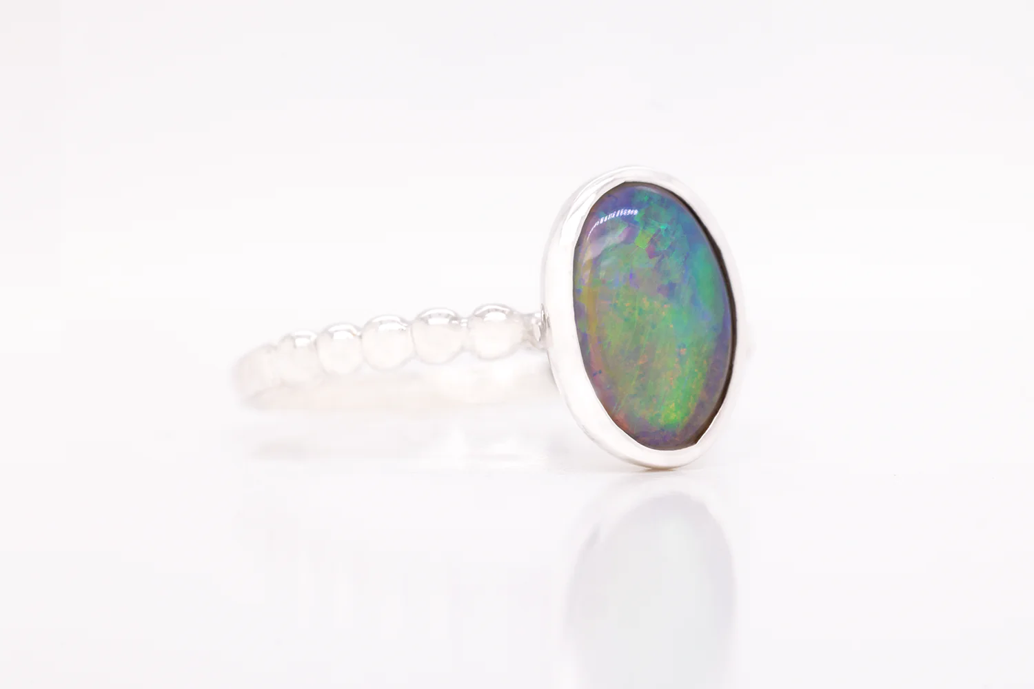 Tatiana Ring Sterling Silver with 1.31ct Crystal Opal - Image 3