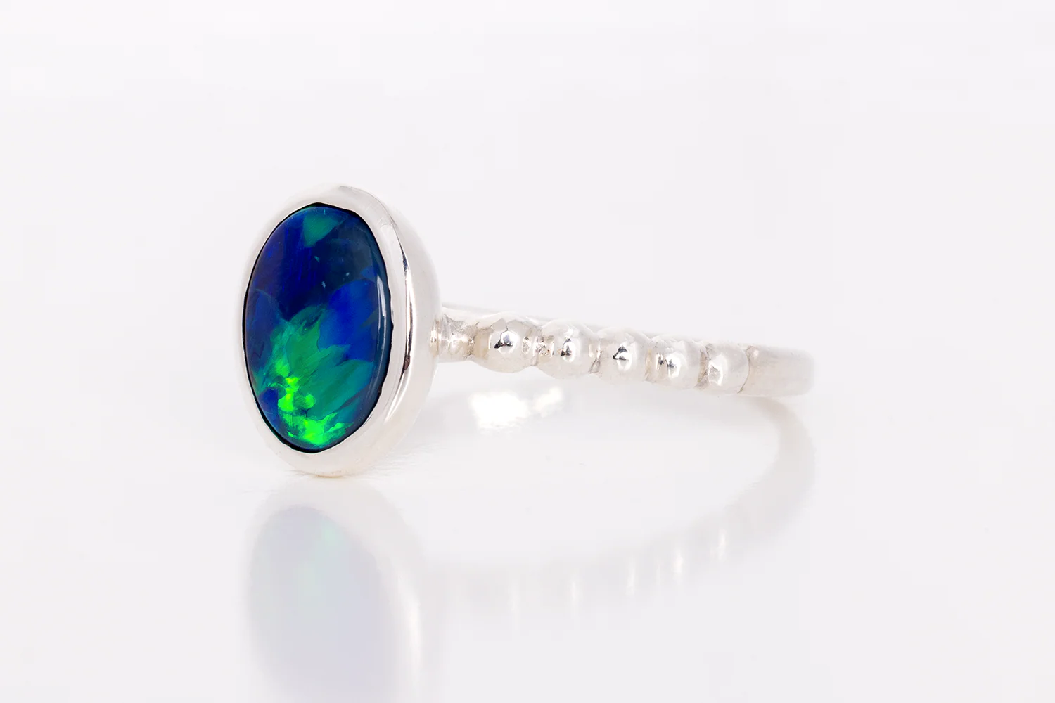 Tatiana Ring Sterling Silver with 1.38 ct Black Opal - Image 3