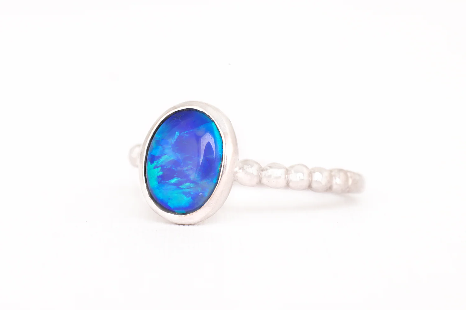 Tatiana Ring White Gold with 1.47ct Black Opal - Image 3
