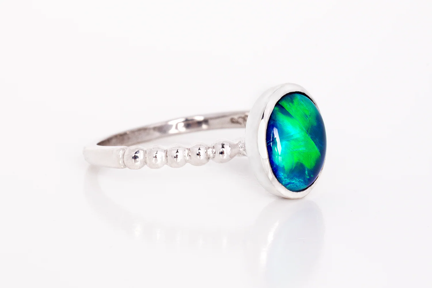 Tatiana Ring White Gold with 1.81 ct Black Opal - Image 2