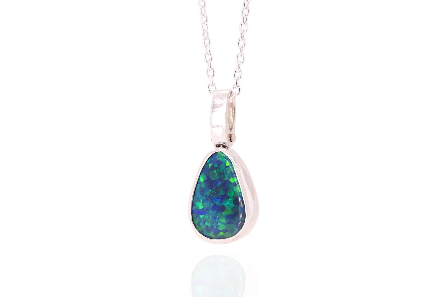 Tatiana — Sterling Silver 2.63 ct Black Opal Pendant - Image 2