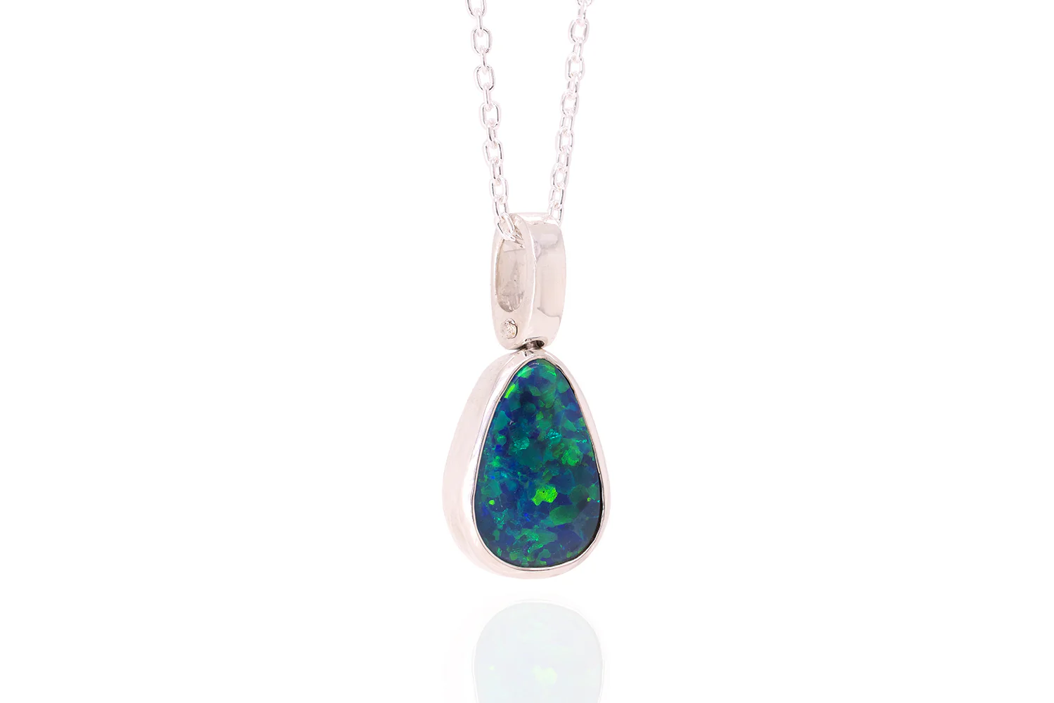 Tatiana — Sterling Silver 2.63 ct Black Opal Pendant - Image 3